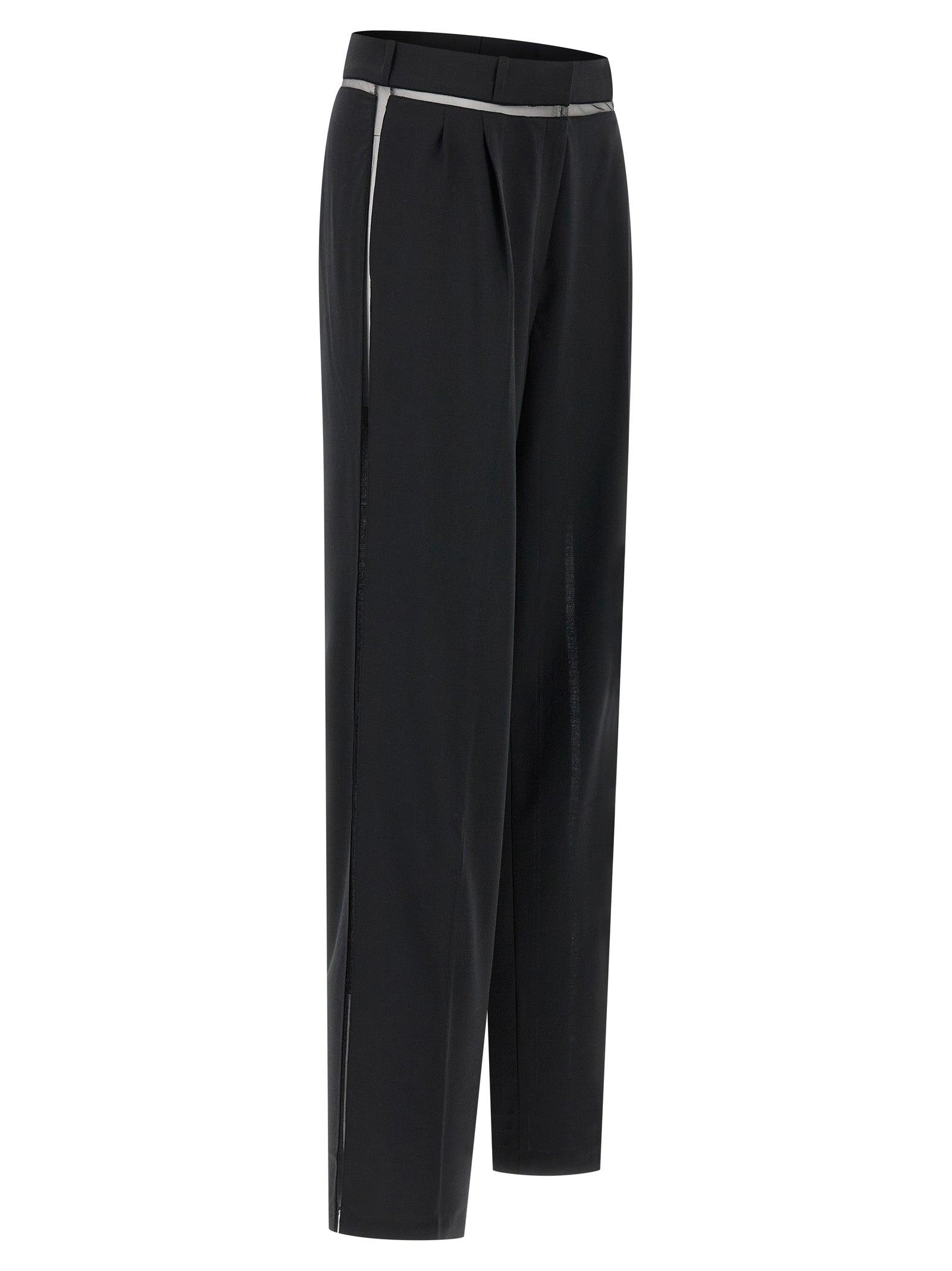 パンツ Nensi Dojaka Tailored trousers with laced waistband Black Nensi Dojaka Tailored trousers laced waistband | The Fashion