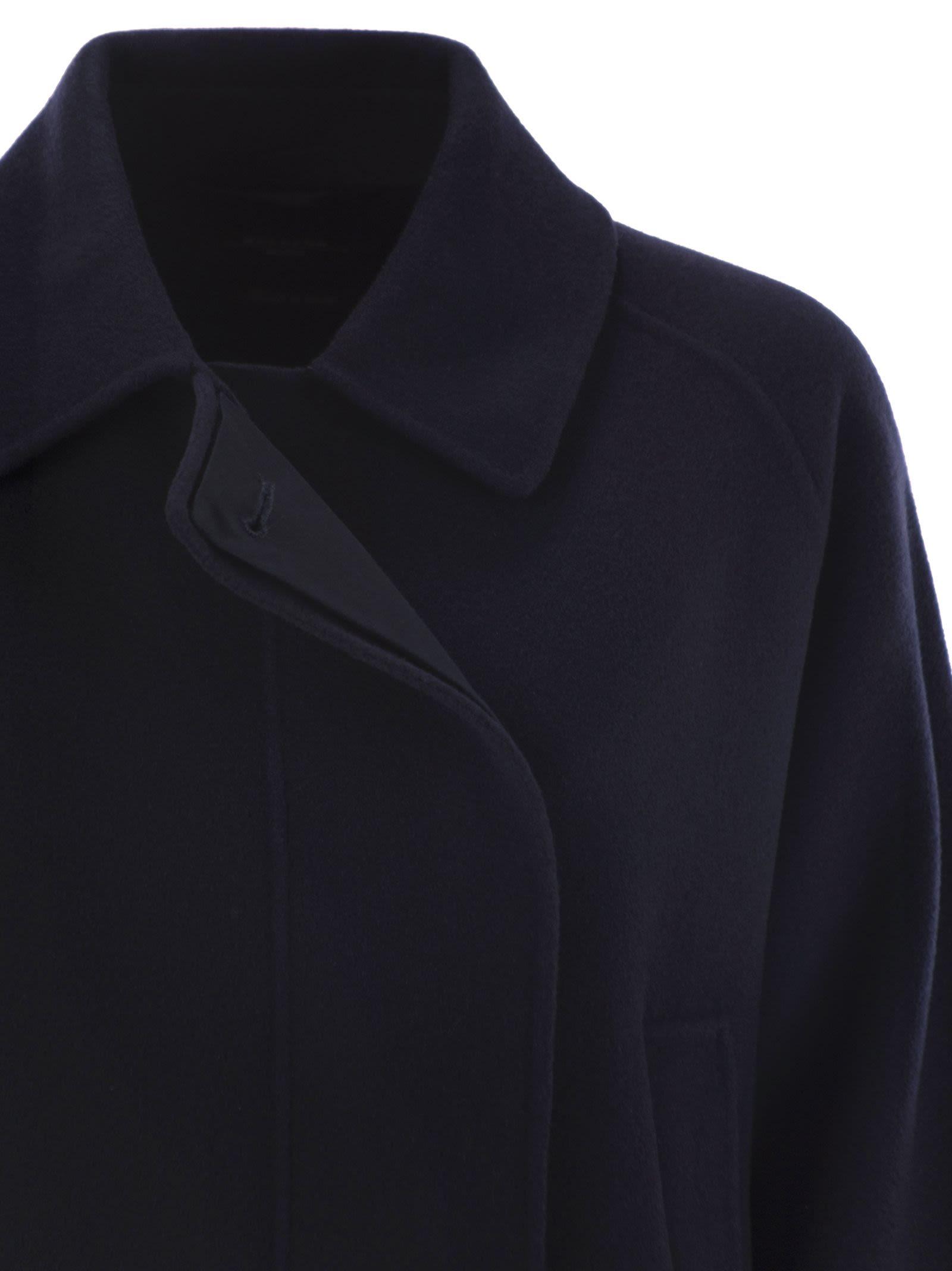 ジャケット Weekend Max Mara CARELLA - Wool drap crop coat Max Mara Carella Wool Drap Crop Coat In Blue - 12% Off