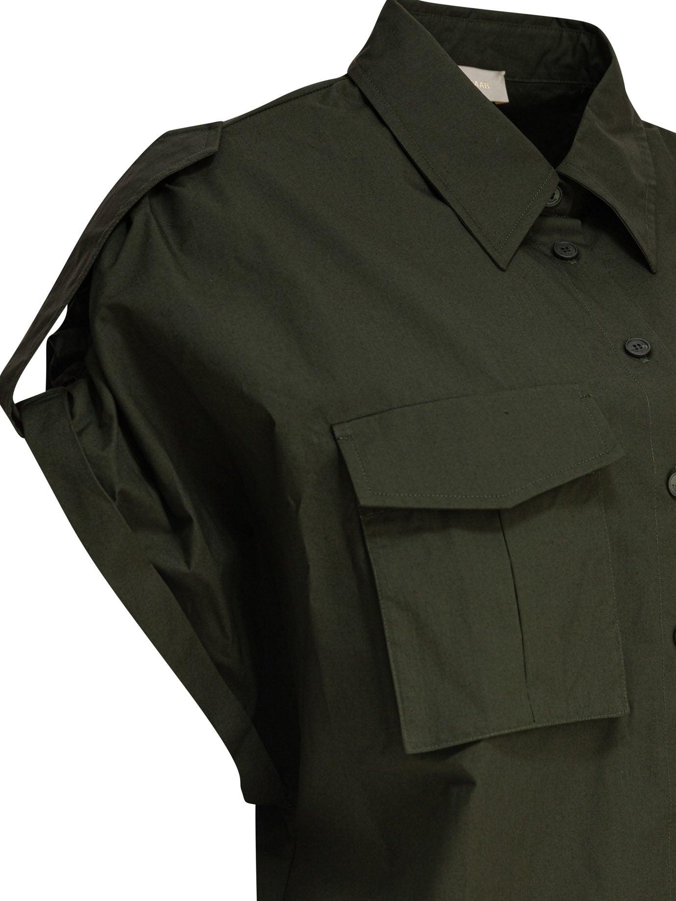 Tシャツ・カットソー Elie Saab Poplin Shirt PALM SHADE38 POPELINE Elie Saab Cotton Poplin Shirt in Green | Lyst