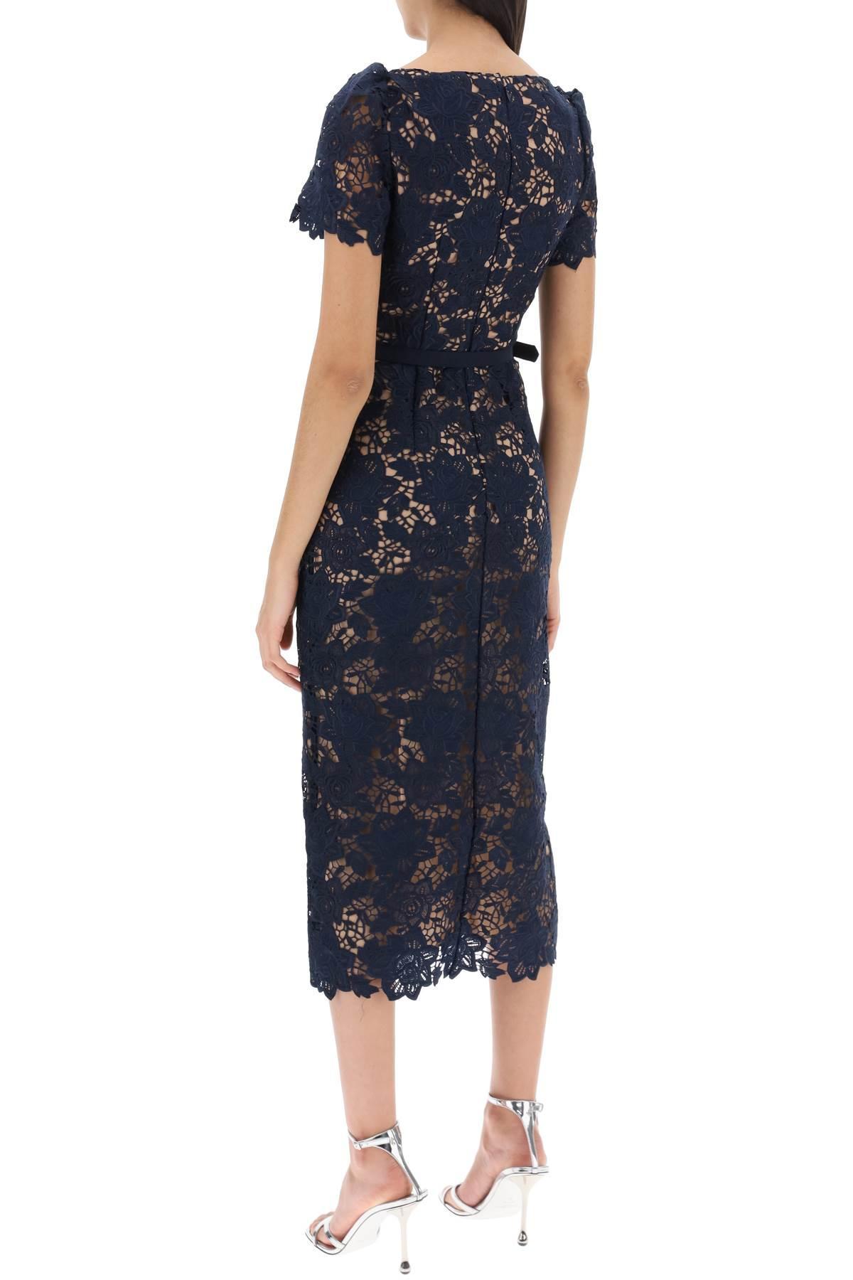 Self-Portrait Self Portrait Guipure Lace Dress With Diamant Buttons in Blue  | Lyst Canada
