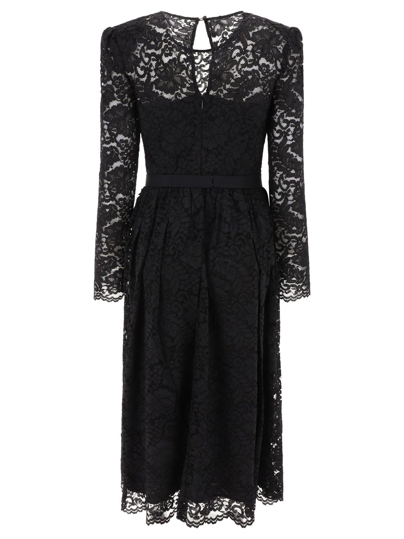 Self-Portrait Cord Lace Midi Dress in Black | Lyst Self-Portrait Cord Lace Midi Dress in Black | Lyst