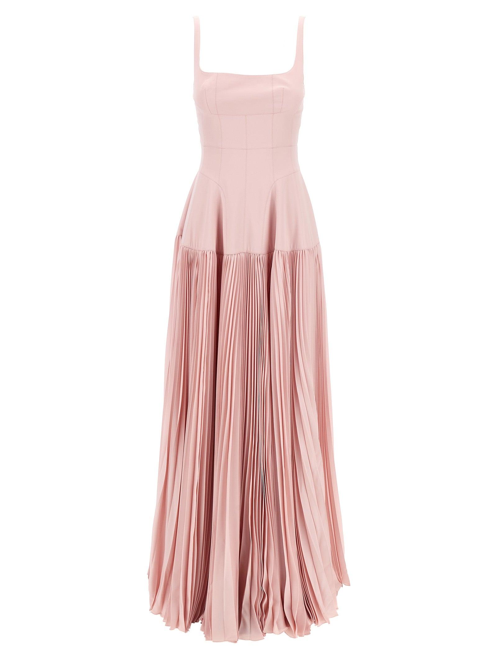 スカート GIOVANNI BEDIN Long pleated dress Pink Giovanni bedin Long Pleated Dress in Pink | Lyst