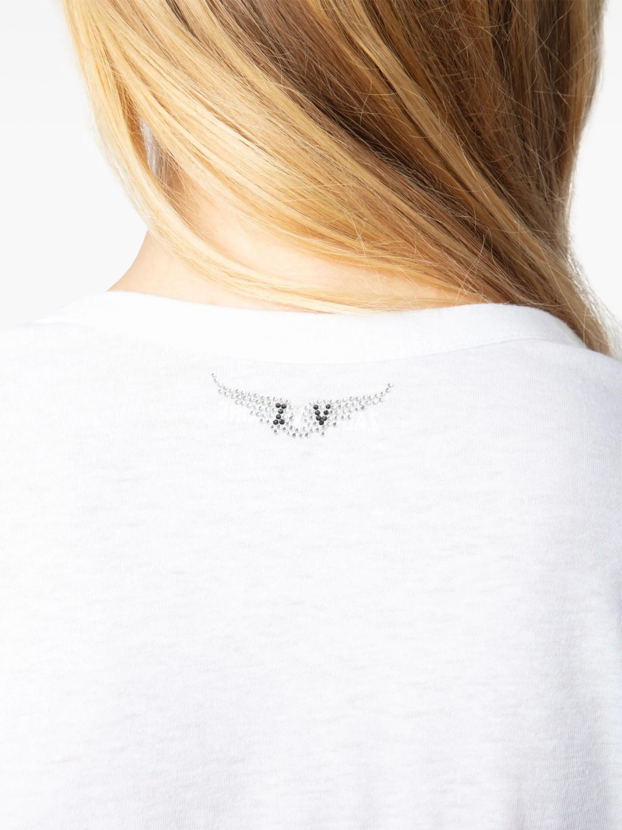 Zadig & Voltaire Marta V Pcl Wings Strass in White | Lyst