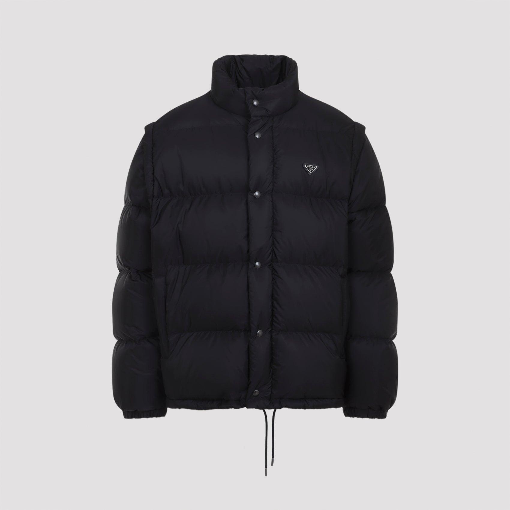 Prada Down Puffer Jacket in Black for Men | Lyst UK