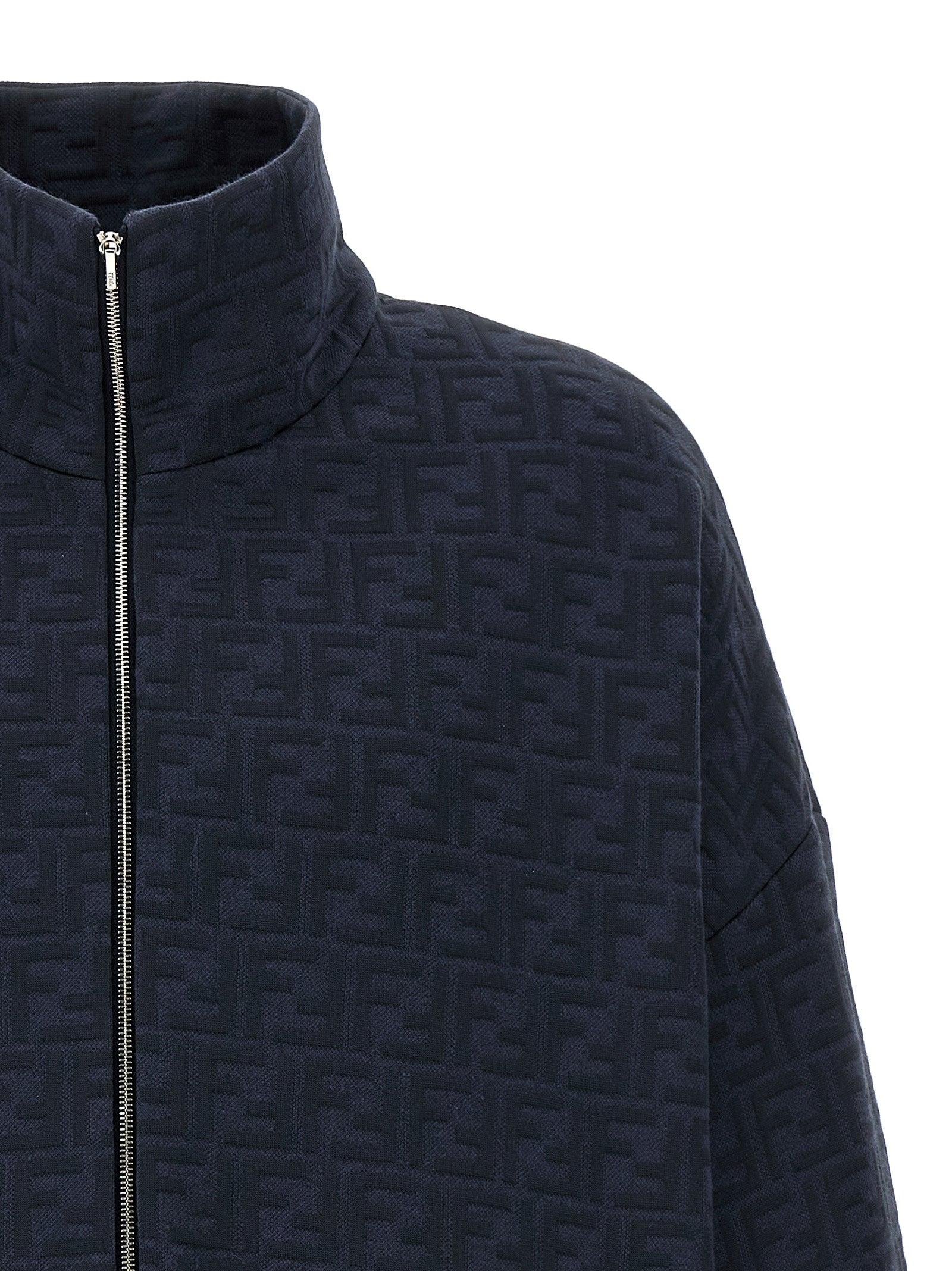 スウェット・トレーナー FENDI FF MONOGRAM SWEATSHIRT NAVY Fendi Ff Monogram Sweatshirt in Blue for Men | Lyst