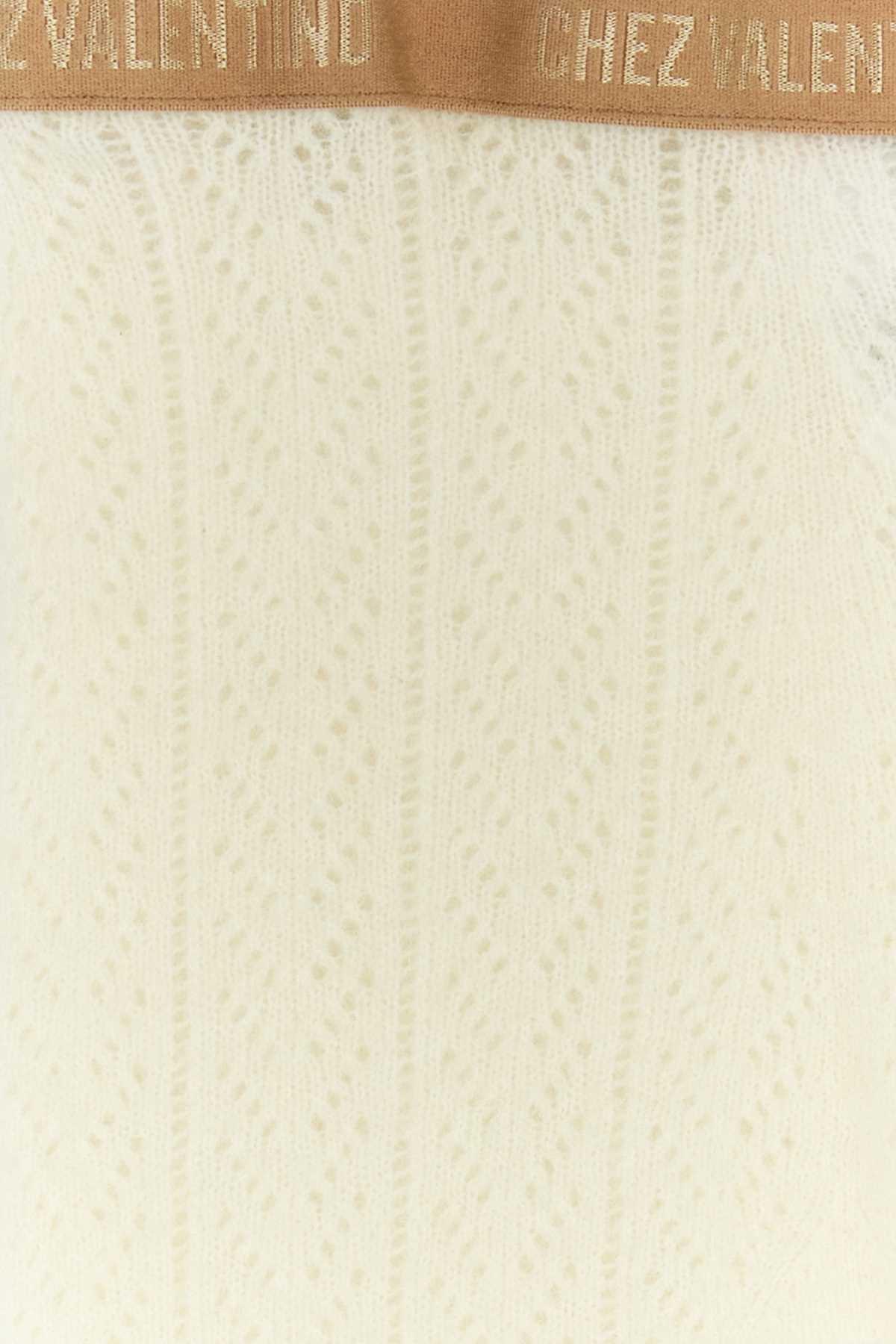 【関税&送料込】Valentino Garavani Ivory Stretch Mohair Blen Valentino Garavani Ivory Stretch Mohair Blend Collant in