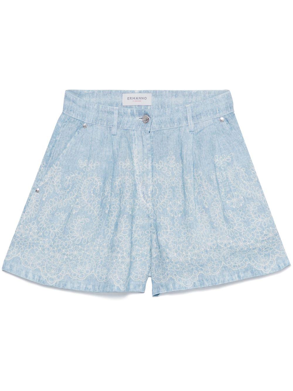 ショートパンツ Ermanno Firenze Short trousers Short pants every day ショートパンツエブリデイ コットン