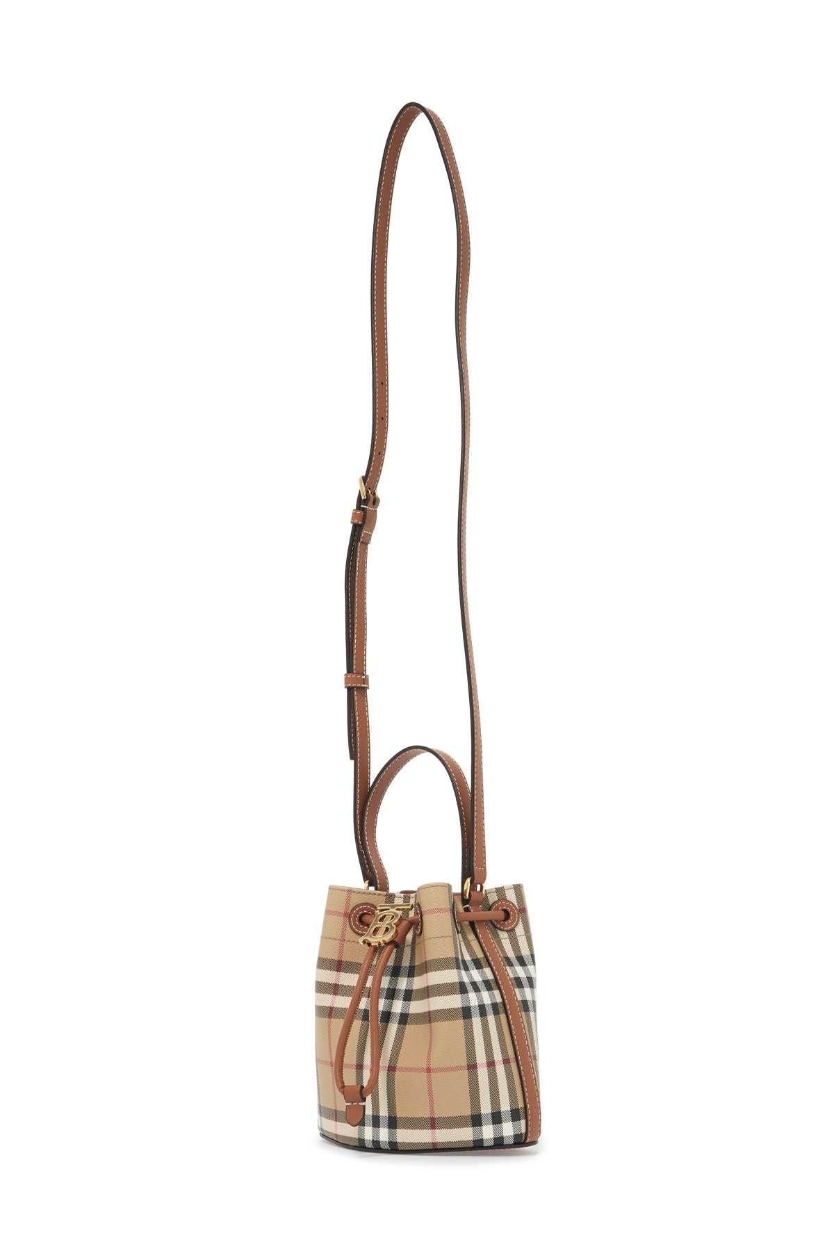 【BURBERRY】MINI TB BUCKET BAG Mini TB Bucket Bag in Dark birch brown - Women | Burberry