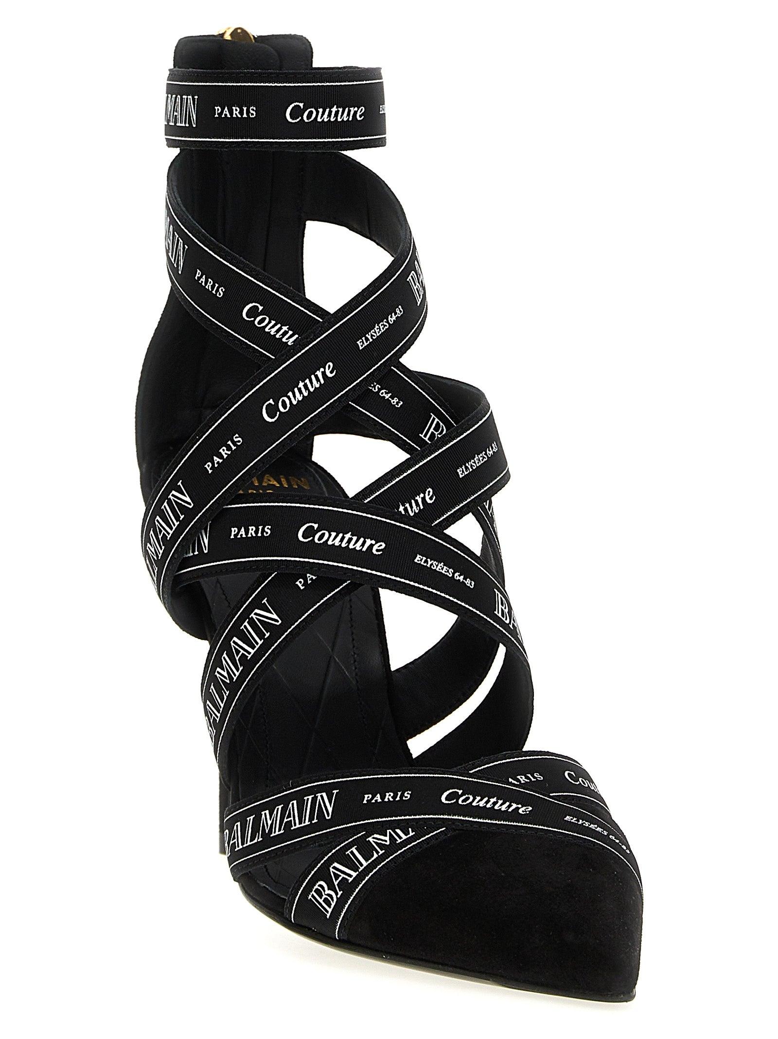 パンプス BALMAIN 'Couture Ribbon-Print' pumps Balmain 'Couture Ribbon-Print' Pumps in Black | Lyst