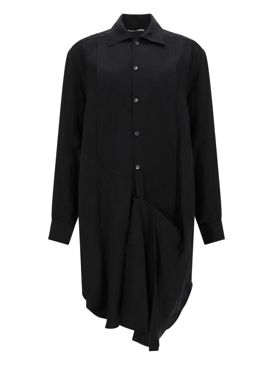tuxedo midi dress with sleeves Navy Long Sleeve Tuxedo Stretch Midi Dress