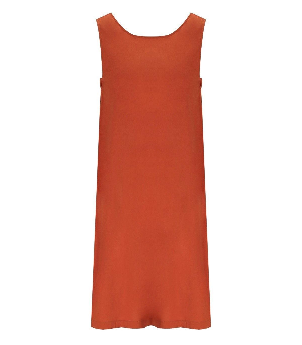 delmara dress in brick red Red Delmara Cowl Maxi Dress