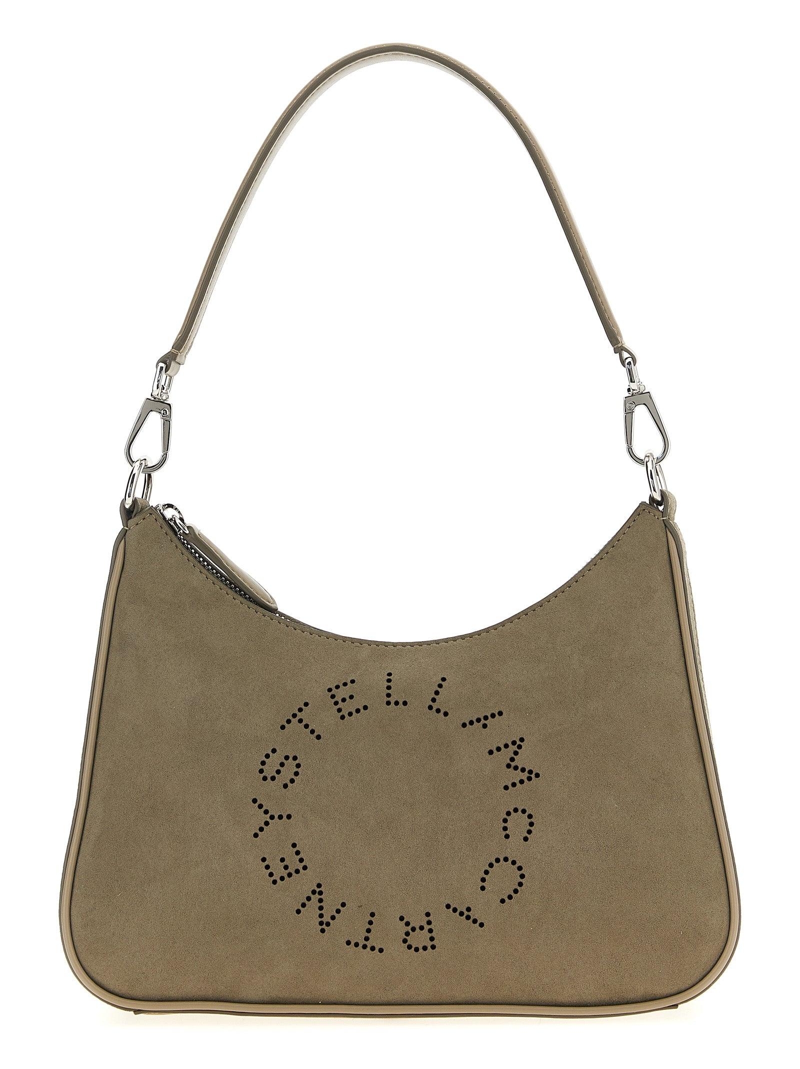 ショルダーバッグ・ポシェット STELLA MCCARTNEY WOMENS LOGO HOBO BAG Women Pitch Black Logo Slouchy Hobo Tote Bag | Stella