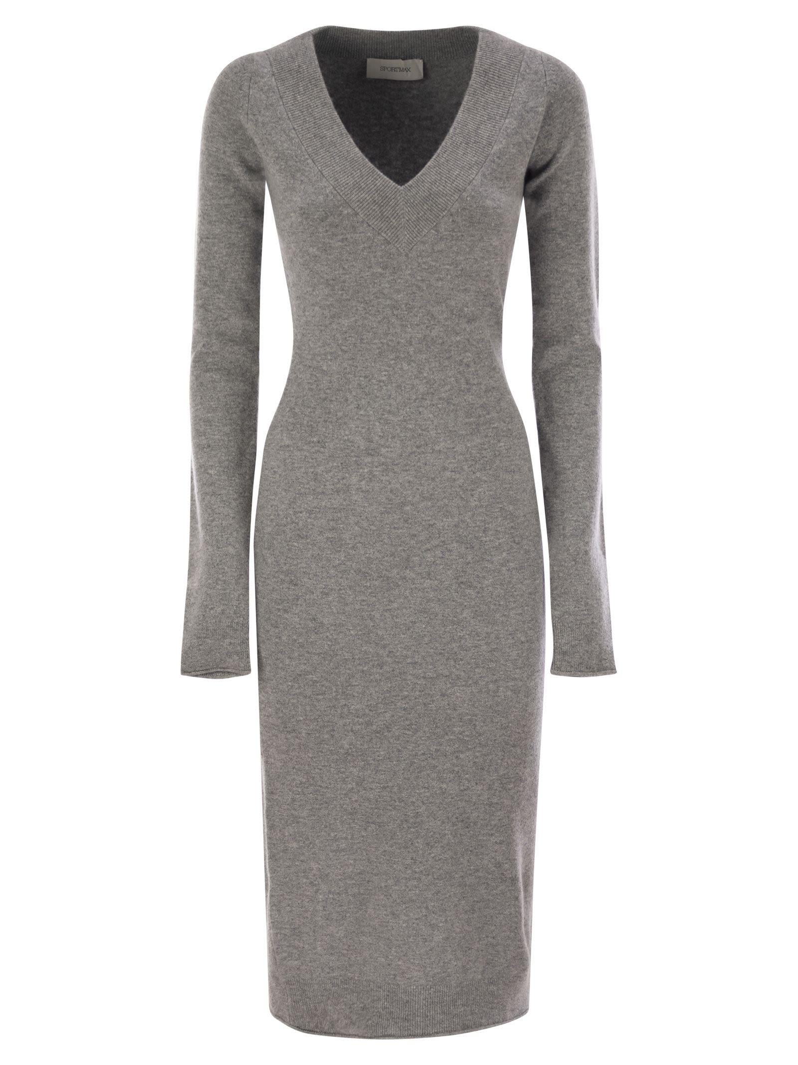 パーティードレス SPORTMAX ANGIZIA - Cashmere blend knit dress Max Mara Sportmax Cashmere Blend Knit Dress – LOZURI®