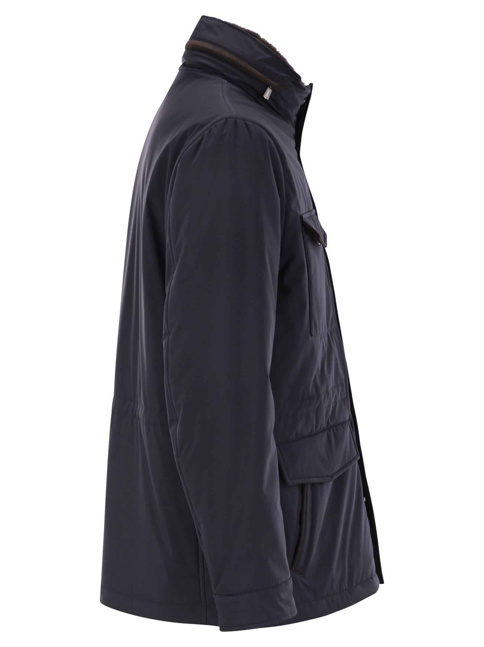 ジャケットその他 Fedeli TRIESTE - Rain jacket and shearling. (7UI00615 0003) Fedeli Trieste Rain Jacket And Shearling in Blue for Men | Lyst