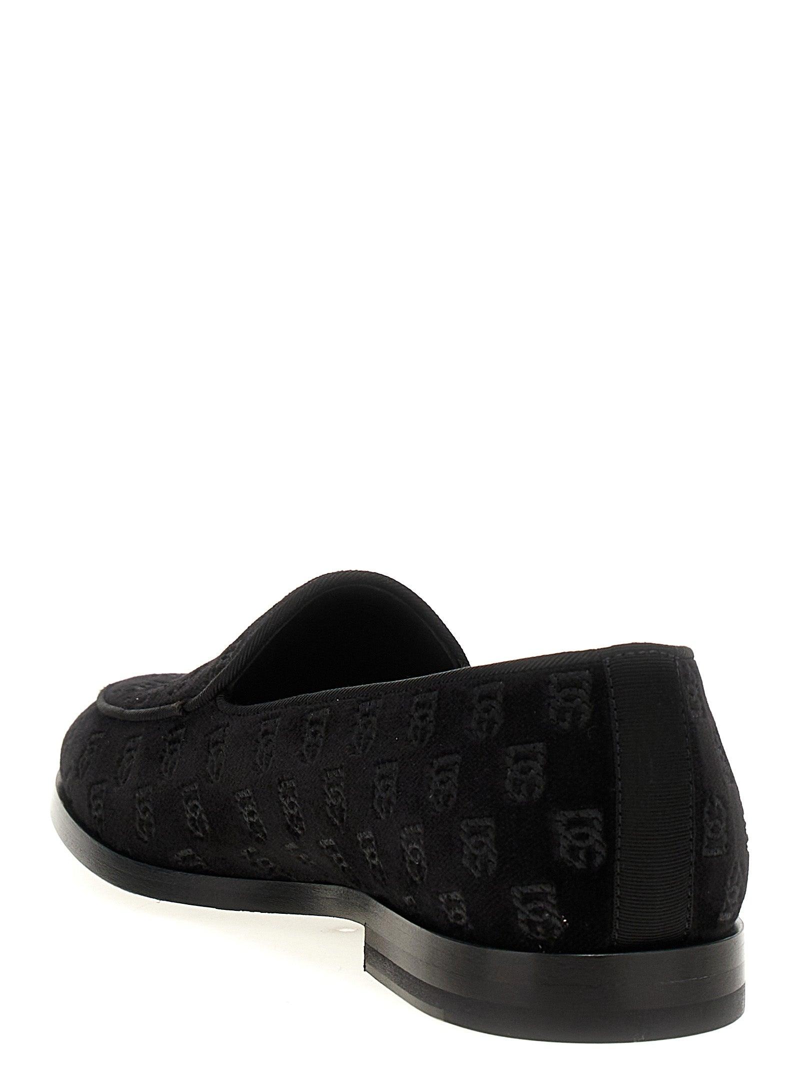 Dolce & Gabbana★素敵！Women's Black Velour Flats Loafers Polished calfskin loafers in Black for Women | Dolce&Gabbana® US