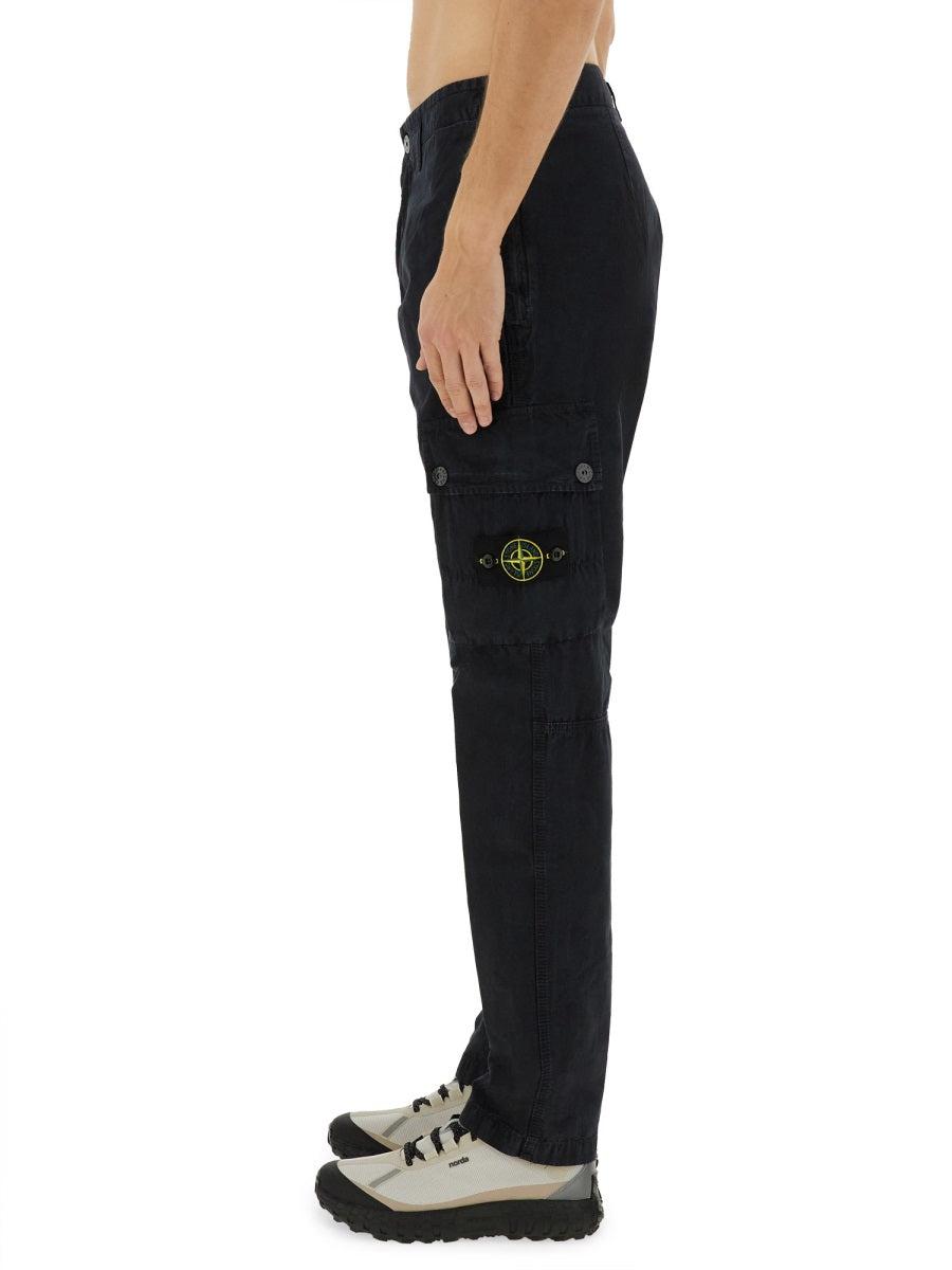 Stone Island Cotton Canvas Cargo Pants in Black for Men Lyst UK