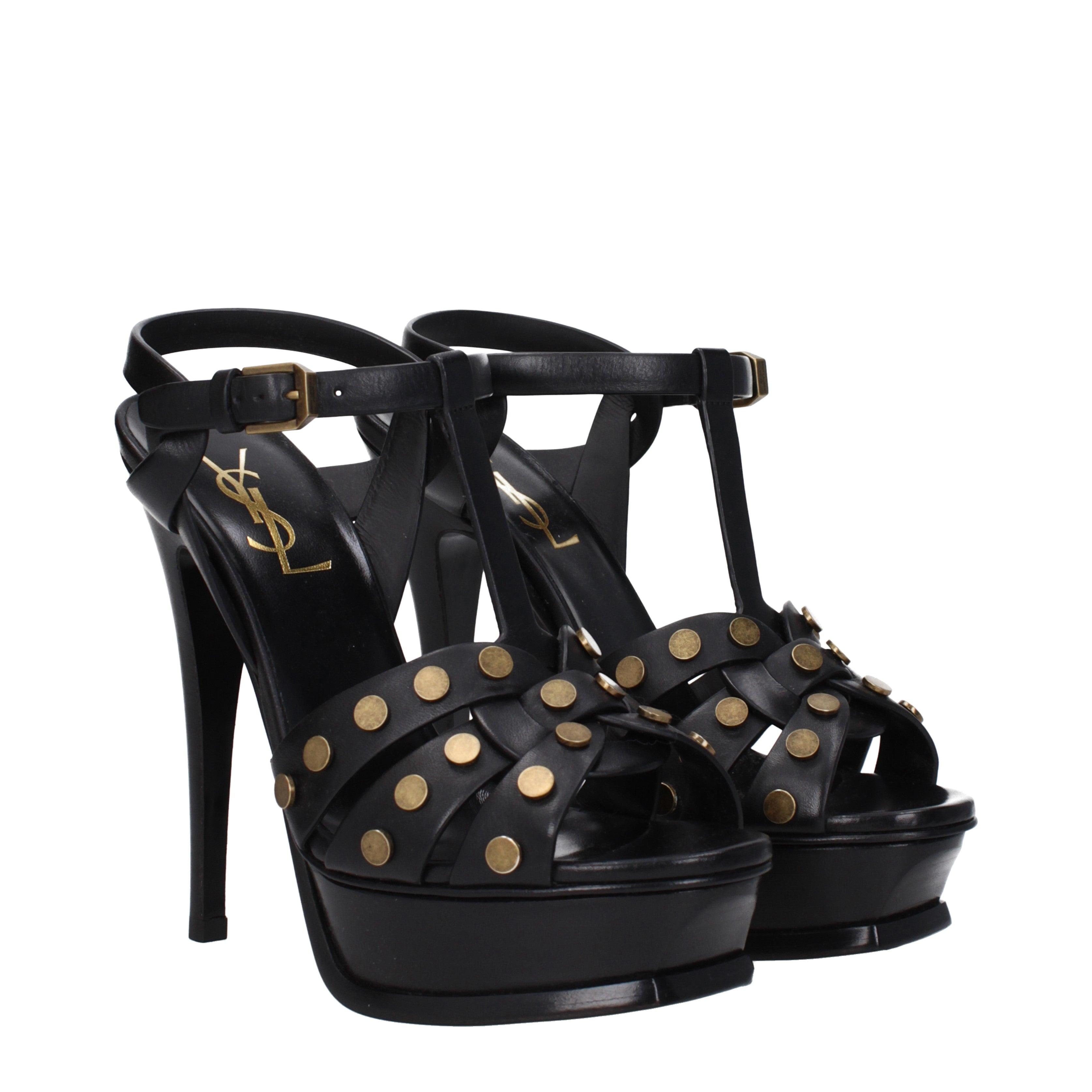 Patent Leather Sandali Tribute Ysl Saint Laurent Tribute Sandals