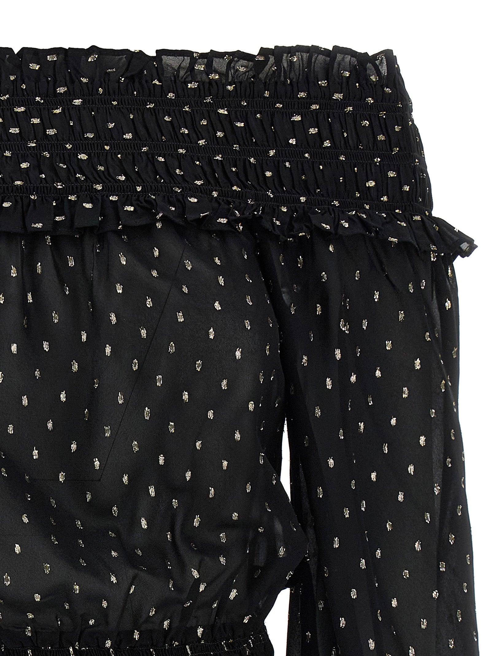 Self-Portrait And Chiffon' Top in Black | Lyst