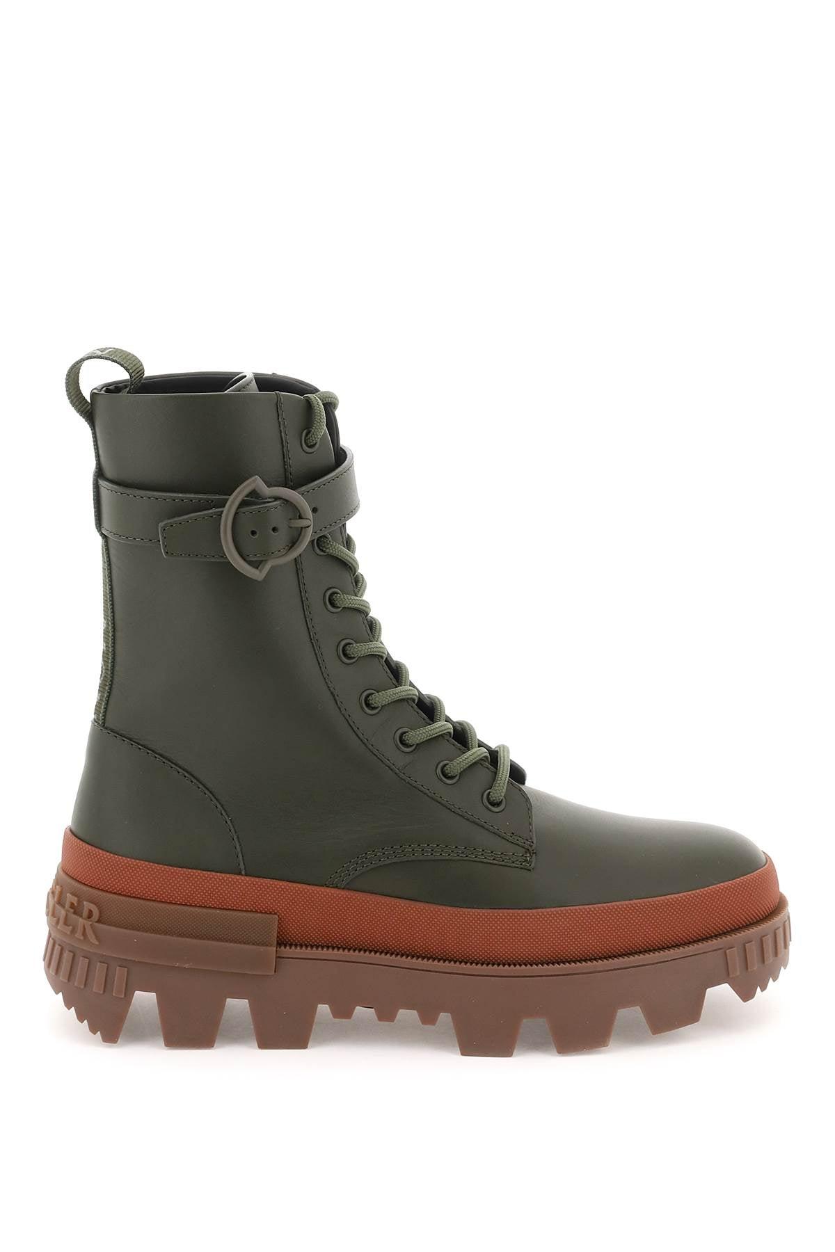 Moncler 'carinne' Lace-up Ankle Boots in Brown | Lyst