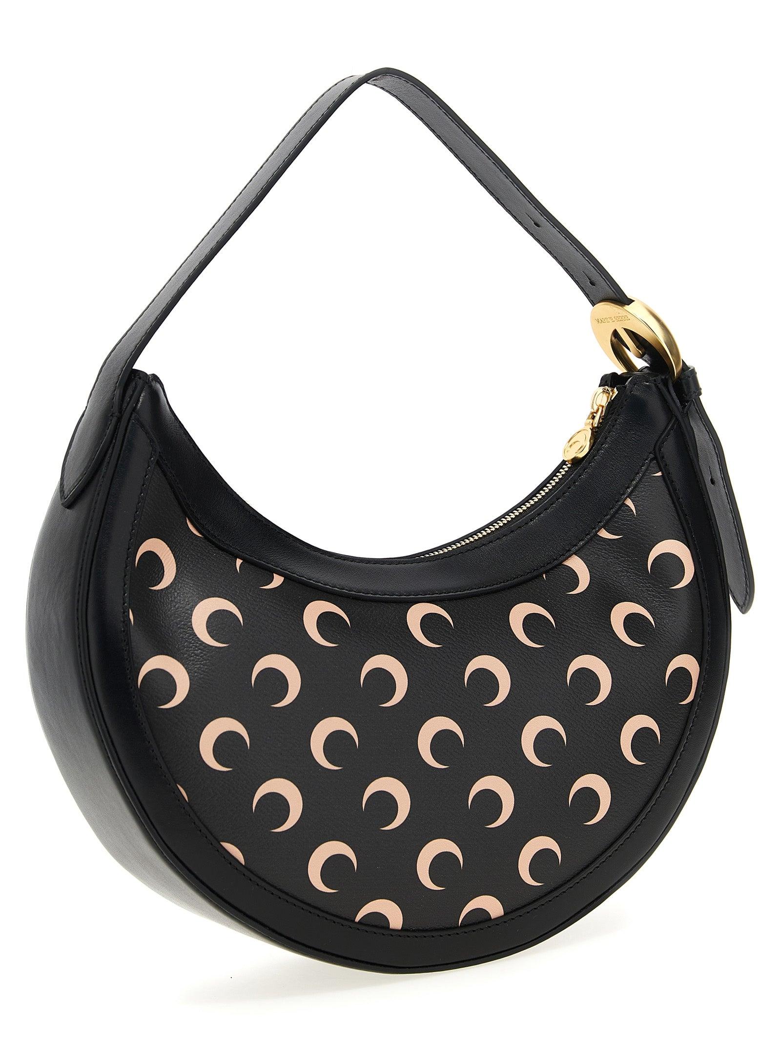 Marine Serre 'Moon Canvas Eclips' Shoulder Bag in Black | Lyst