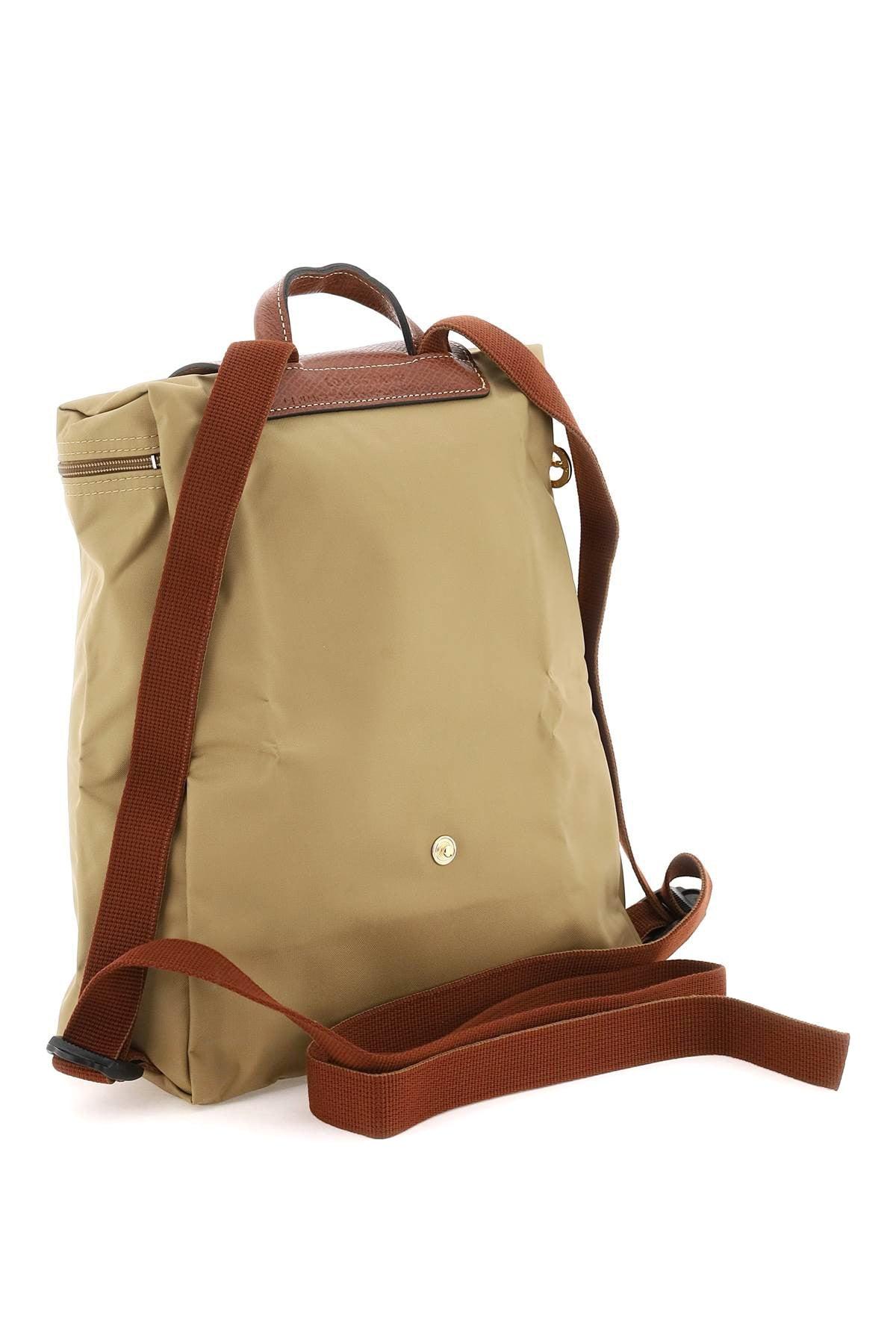 Longchamp Nylon And Leather Le Pliage Original Backpack Beige  Leather,technical in Natural | Lyst