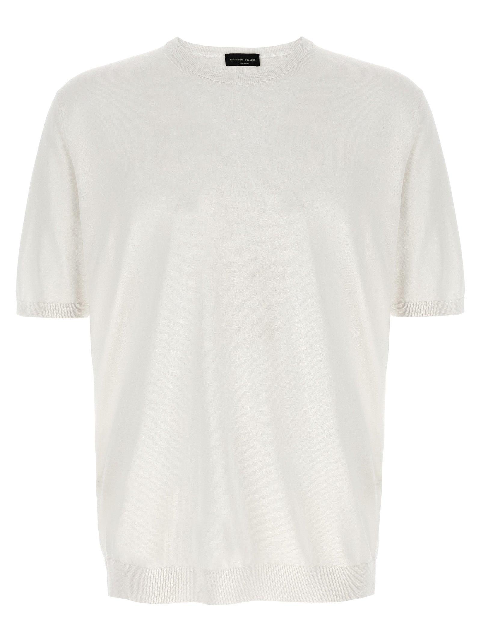 Tシャツ・カットソー ROBERTO COLLINA Knitted T-shirt White Roberto Collina Tops for Women | Online Sale up to 55% off