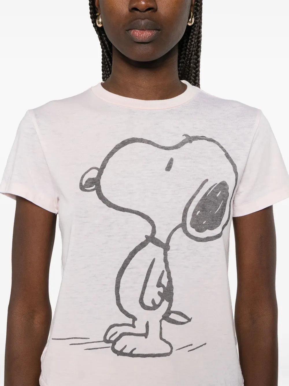 RE/DONE Peanuts Snoopy T-Shirt in Pink | Lyst