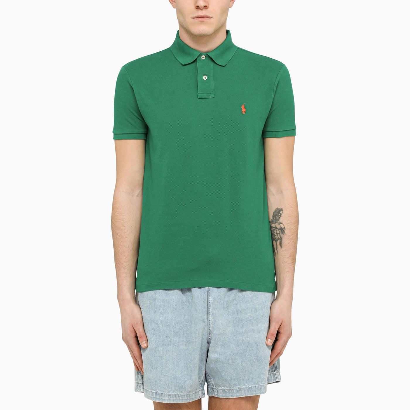 Polo Ralph Lauren Green Piqué Polo Shirt for Men | Lyst