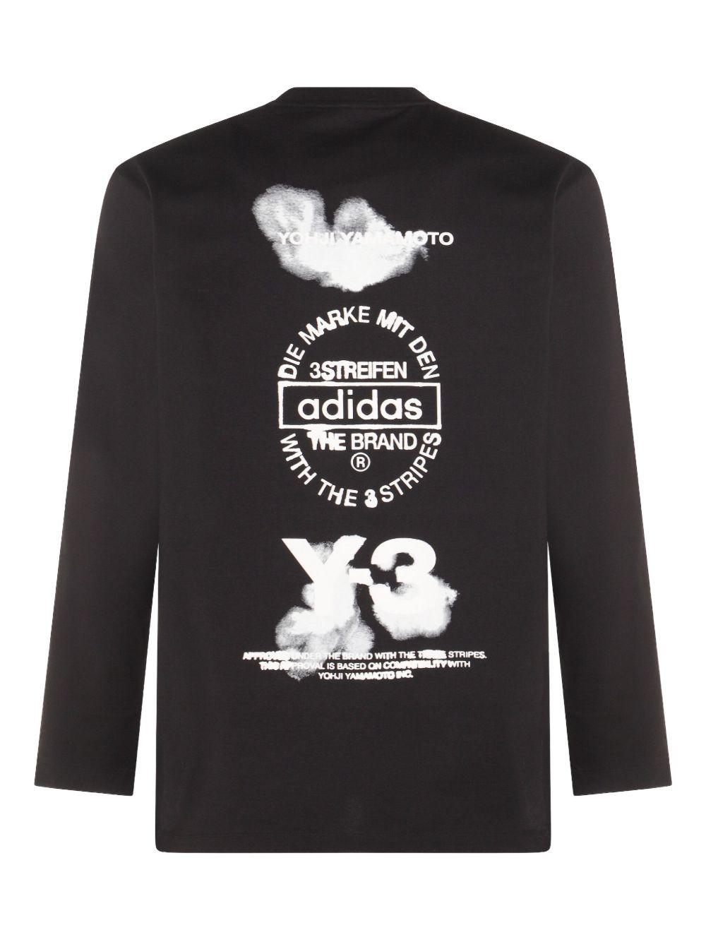 送料関税込 ◆Y-3◆ LONG-SLEEVED T-SHIRT Y-3 Long Sleeve Core Logo T-Shirt in Black Y-3