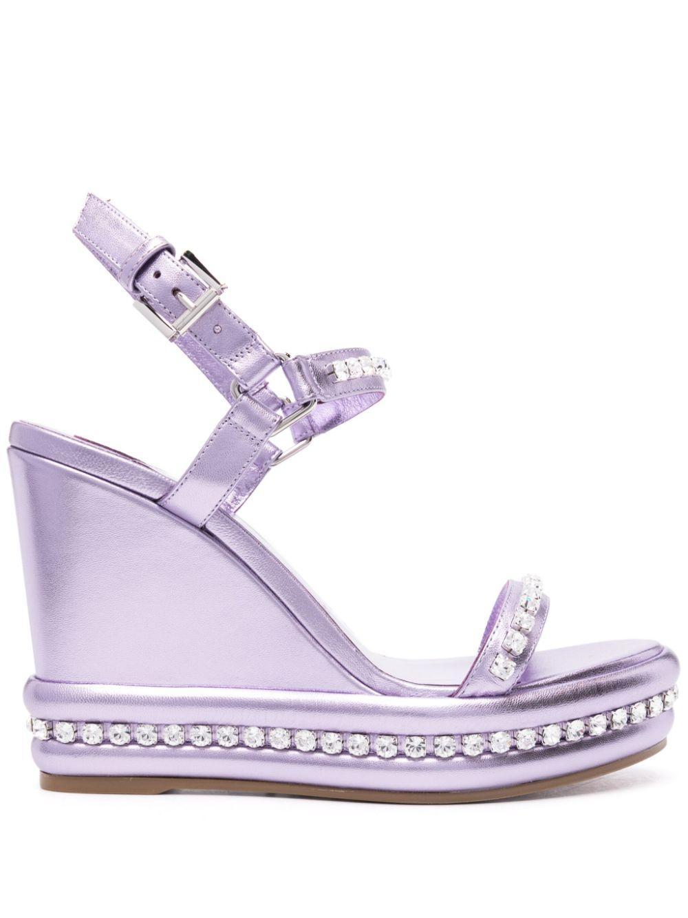 Purple Wedge sandals for Women Lyst UK