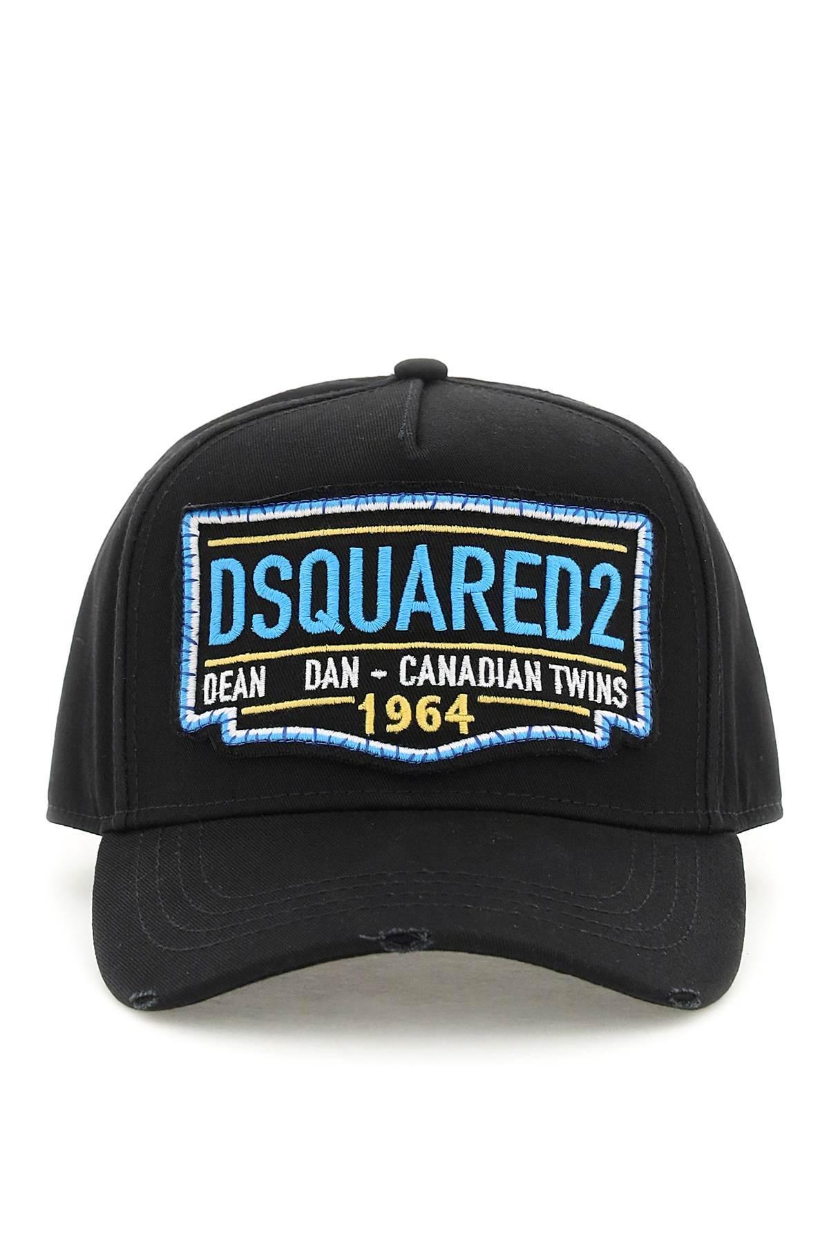 DSquared² Patch Logo Baseball Cap in Black for Men Lyst