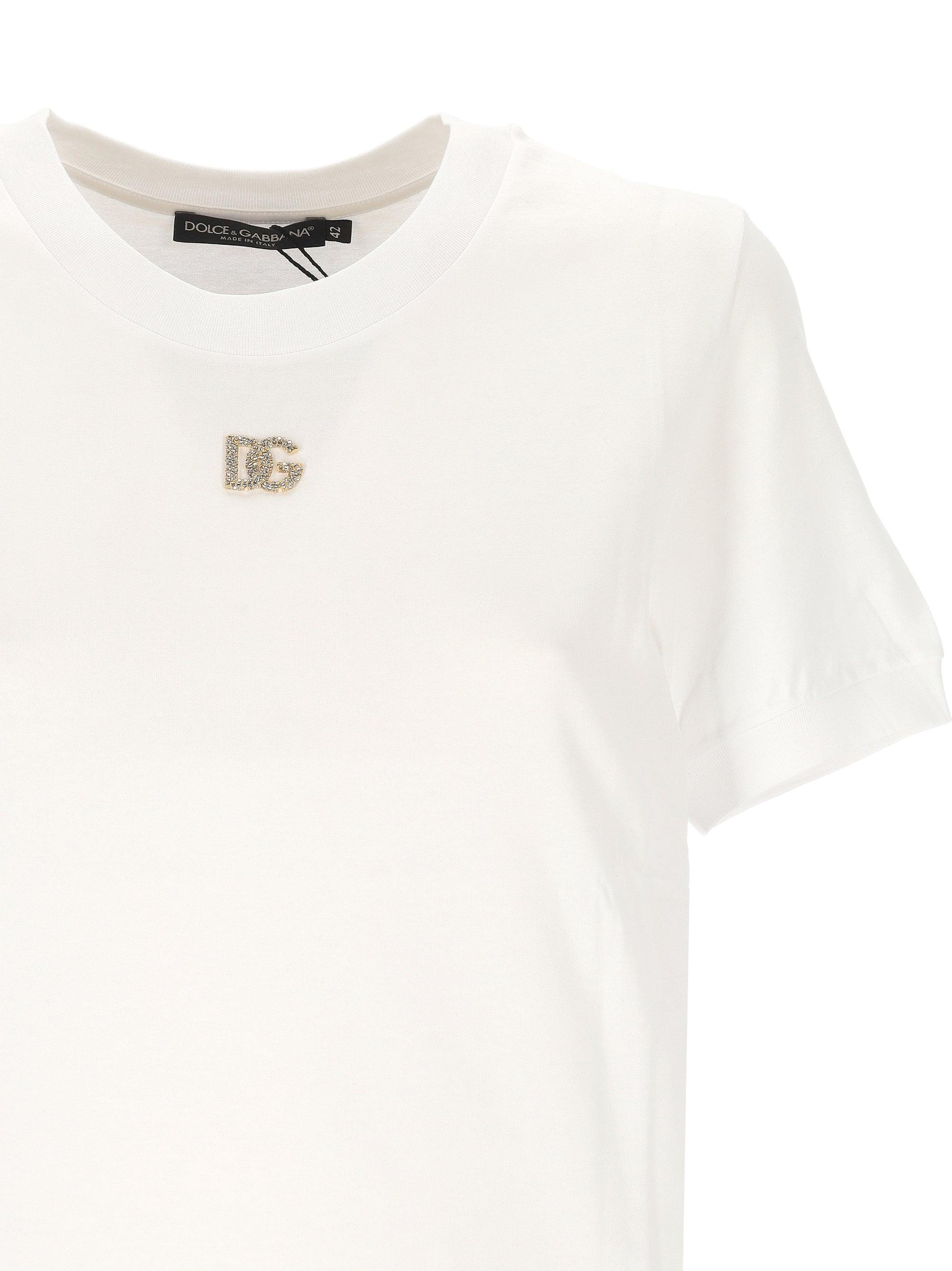 Dolce & Gabbana T-Shirt With Dg Logo On The Front Finished