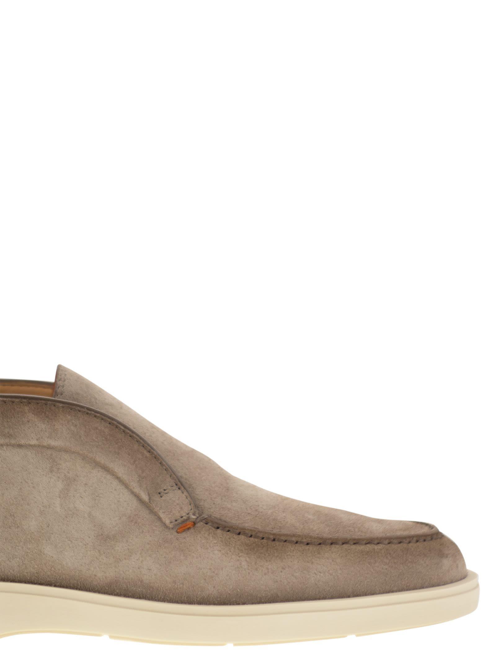 ショートブーツ・ブーティ Santoni Slip-On Desert Boots In Suede And Shearling Santoni Suede Desert Boots | Saks Fifth Avenue