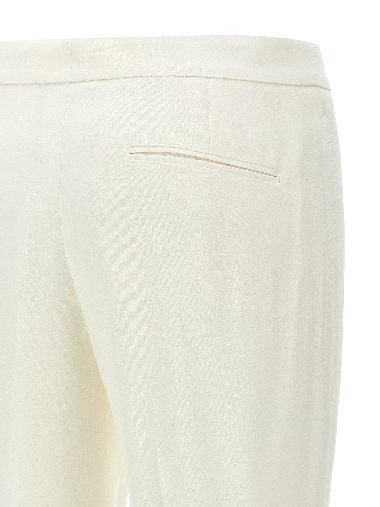 パンツ Mcqueen Straight-Fit Crepe Pants With Ironed Front Crease Alexander McQueen Straight-Fit Crepe Pants With Ironed Front