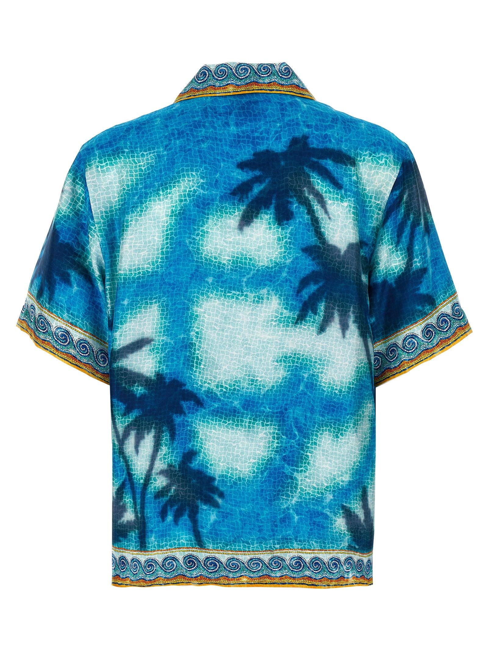Tシャツ・カットソー Casablanca 'Caustics Emblem' shirt CASABLANCA 'Caustics Emblem' Shirt in Blue for Men | Lyst