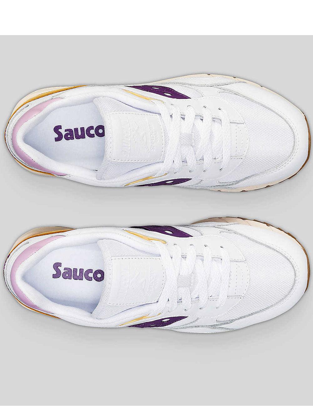 Womens Saucony Shoes Saucony Shadow 6000 White Purple Footdistrict