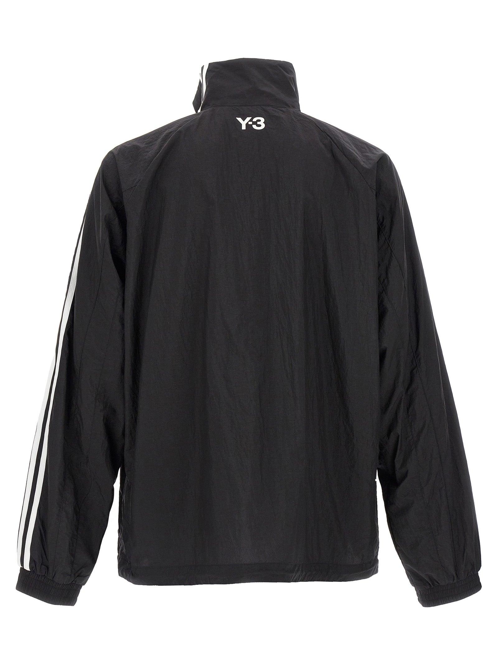 スウェット・トレーナー Y-3 'Y-3 3-Stripes Nylon Shell' sweatshirt Black Y-3 'Y-3 3-Stripes Nylon Shell' Sweatshirt in Black for Men