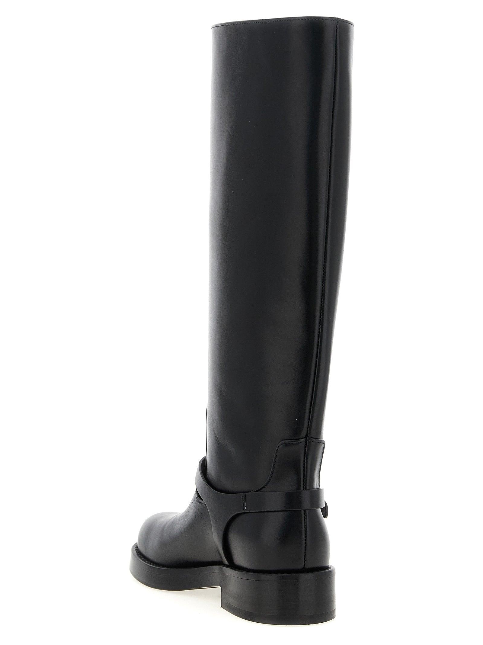 ロングブーツ ELISABETTA FRANCHI FW25 Logo strap boots (SA57B56E2 110) Elisabetta Franchi Boots for Women - FARFETCH