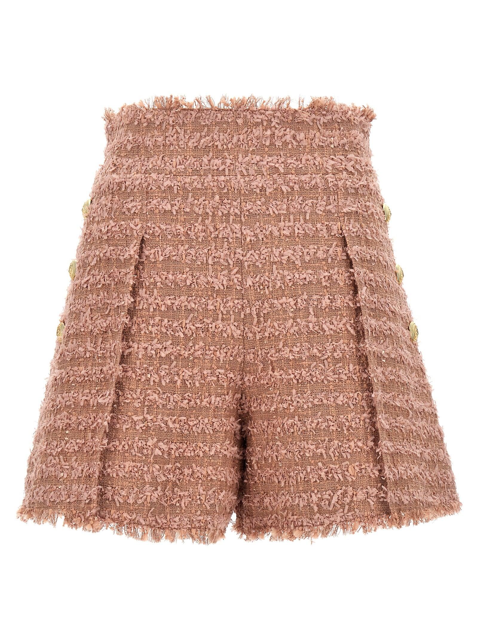 Balmain tweed shorts sale