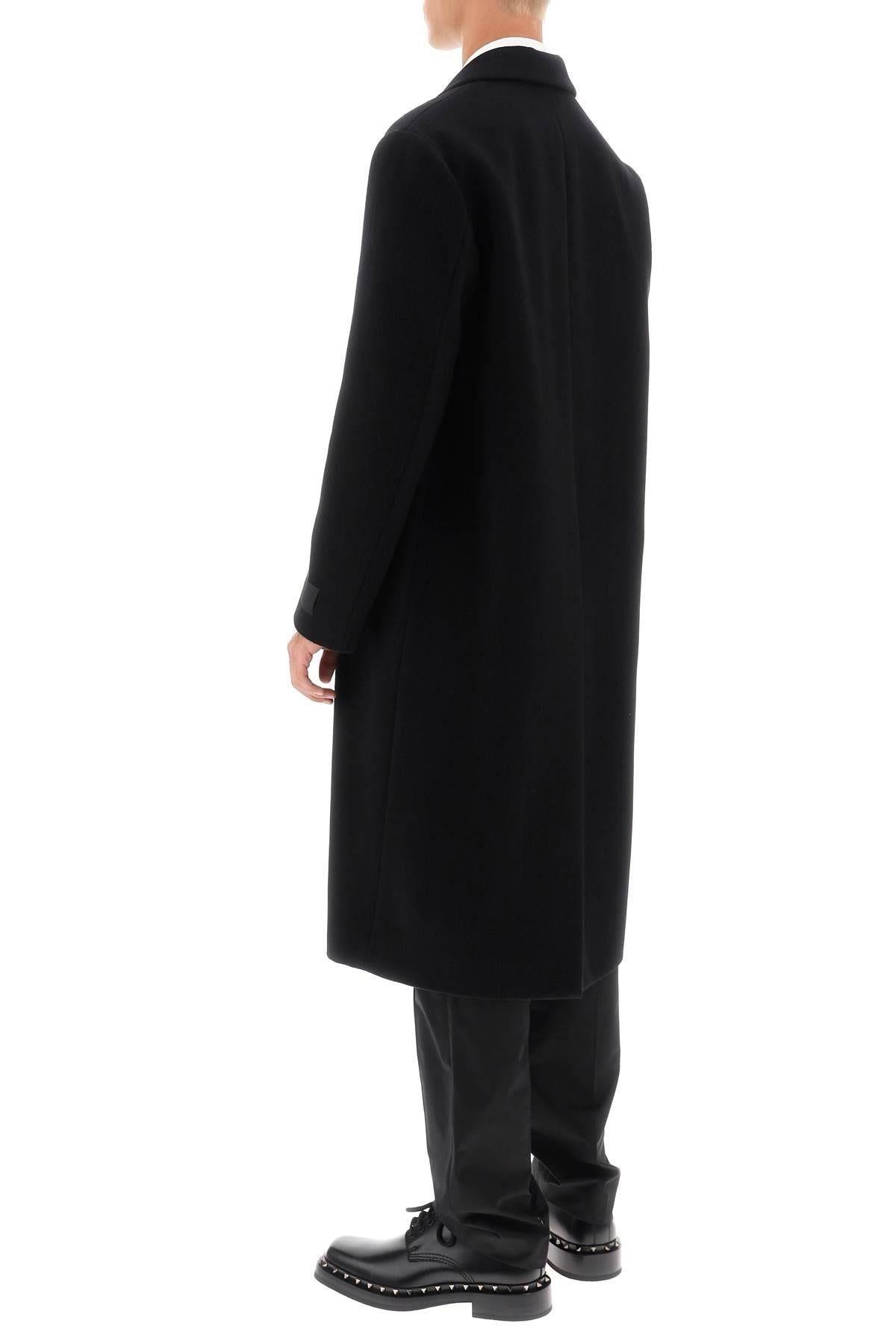 Valentino Garavani single-breasted wool-blend coat - Black