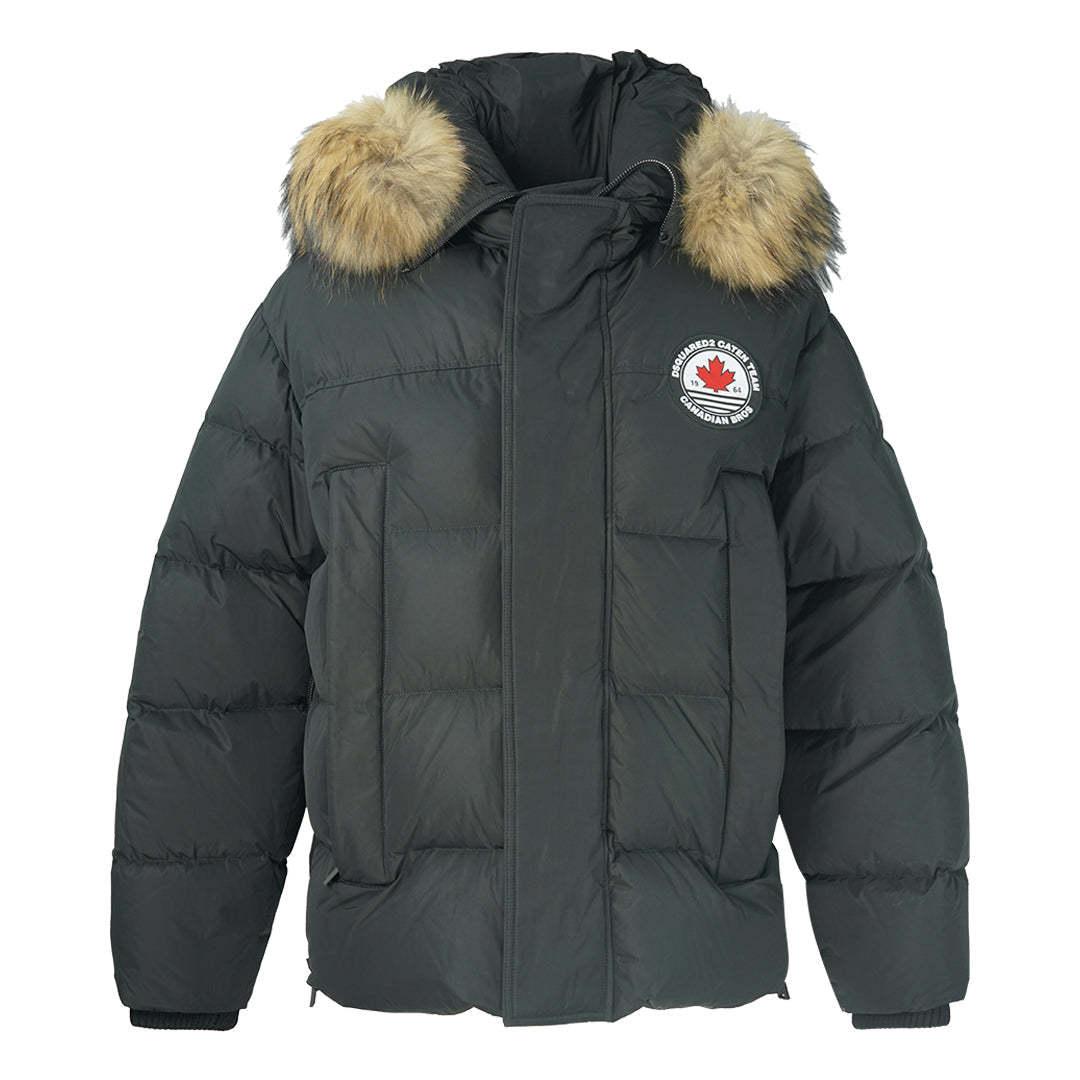 DSquared² Tech Fabric Black Goose Down Jacket in Gray for Men | Lyst
