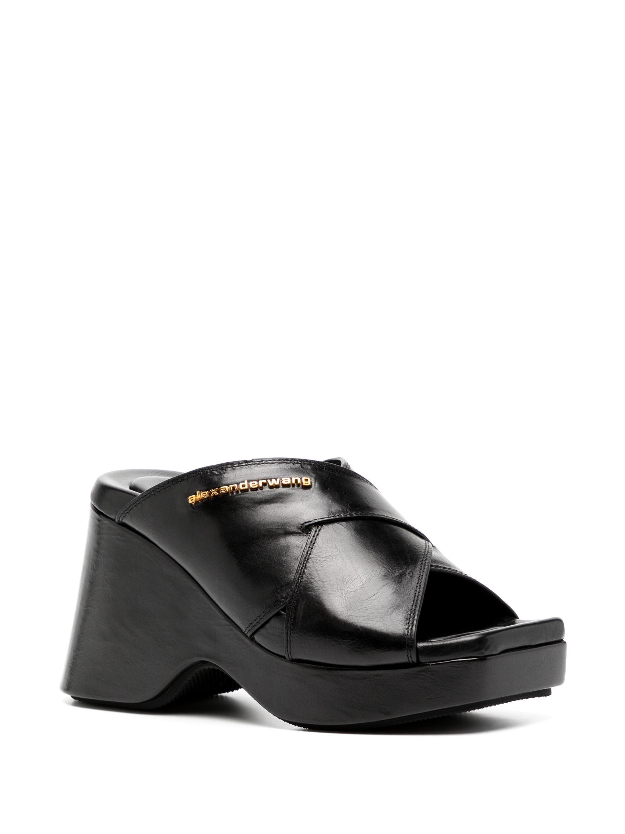 Alexander Wang Women Float Criss-cross Wedge Sandal in Black Lyst UK