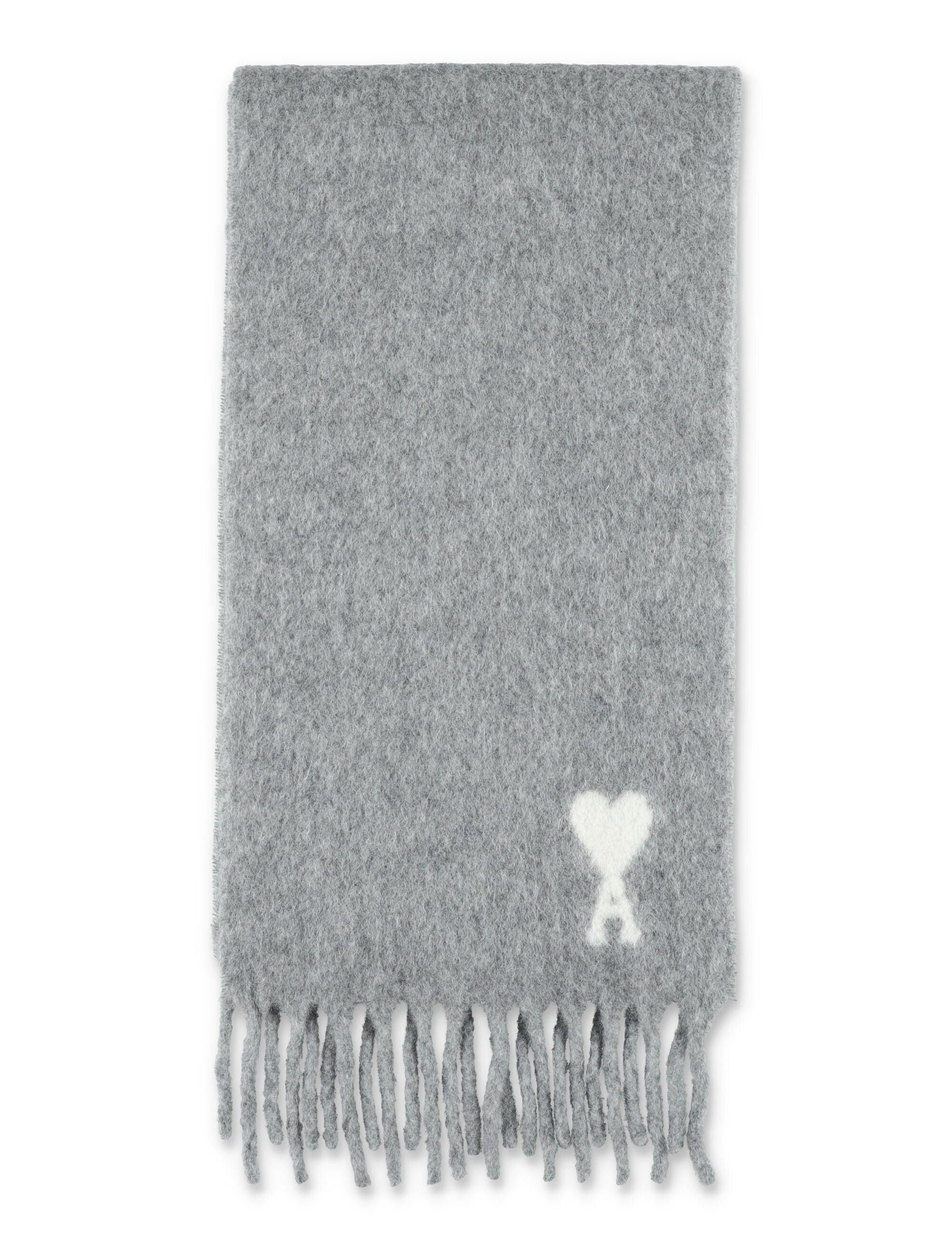 Ami Paris Ami Paris Alpaca Wool Blend Scarf With Ami De Coeur Logo
