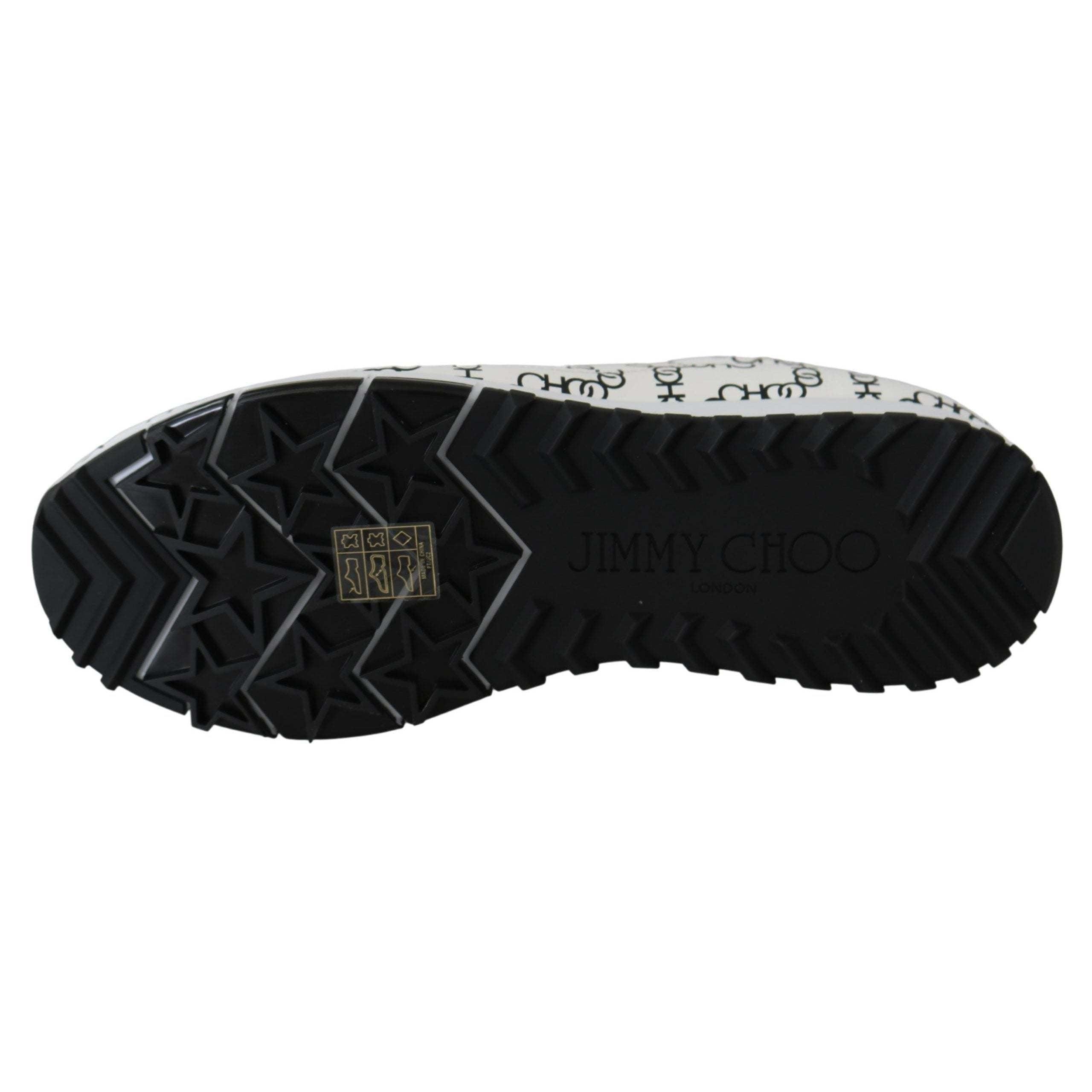 Jimmy Choo Monza White/black Leather Sneakers - Lyst