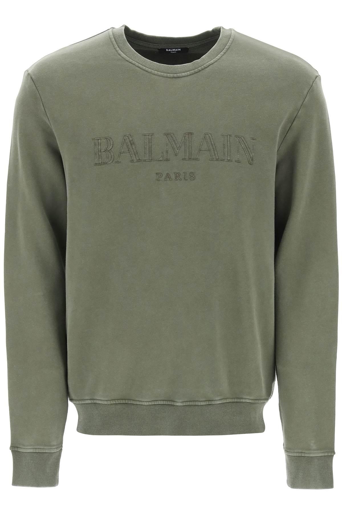 Balmain Vintage Crewneck Sweat in Green for Men Lyst UK