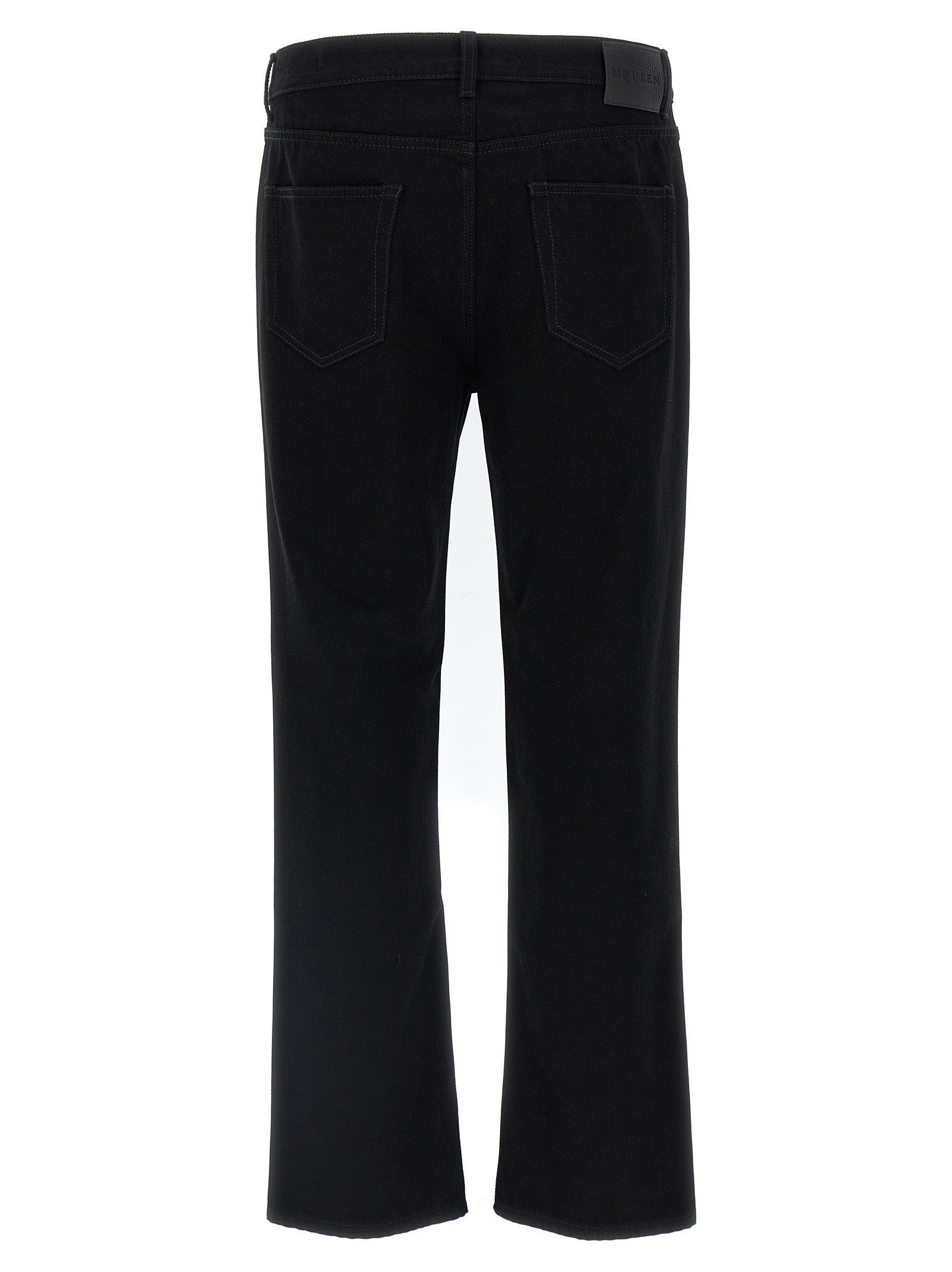 デニム・ジーパン ALEXANDER MCQUEEN Woman Jeans Black 804375QMACX 1307 McQueen Outlet: women's jeans - Black | McQueen jeans