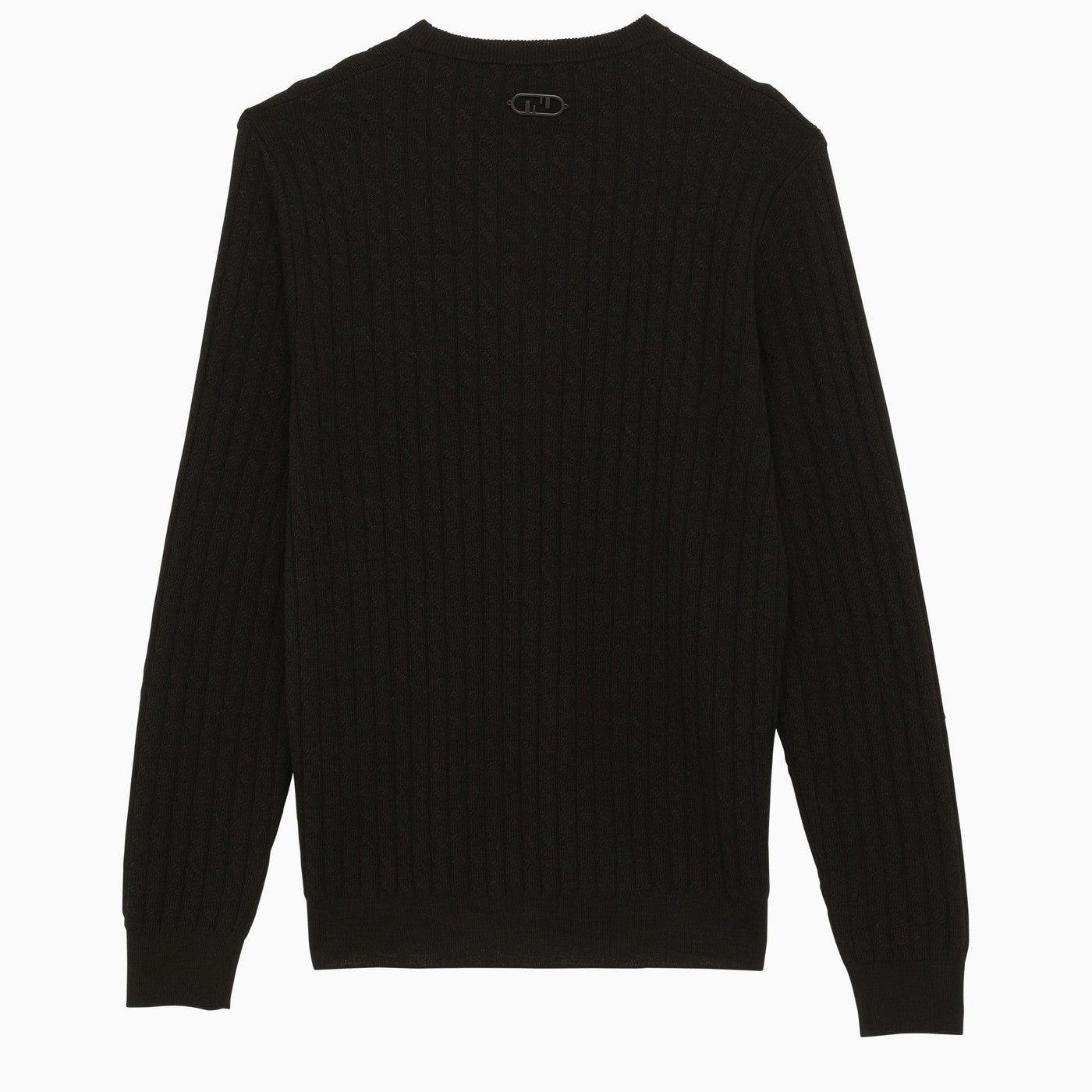 Fendi black cheap wool jumper