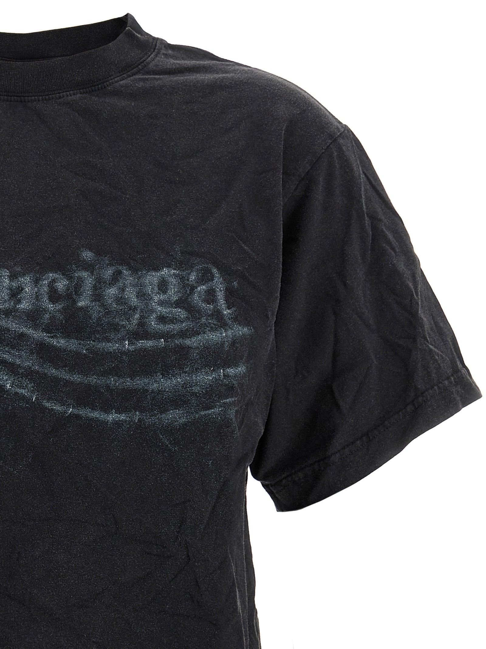 Balenciaga 'Washed Crayon Political' T-Shirt in Black | Lyst