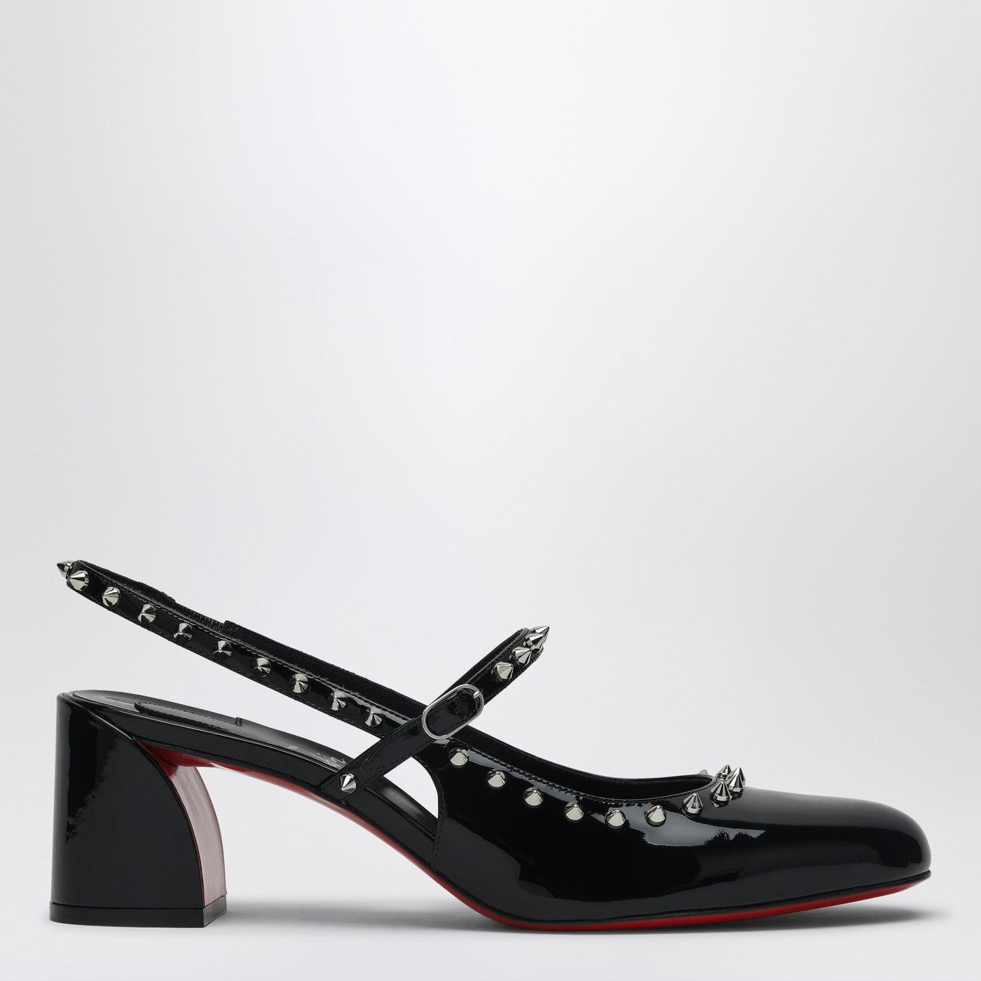 Christian Louboutin Mary Jane Janispikes in Black | Lyst