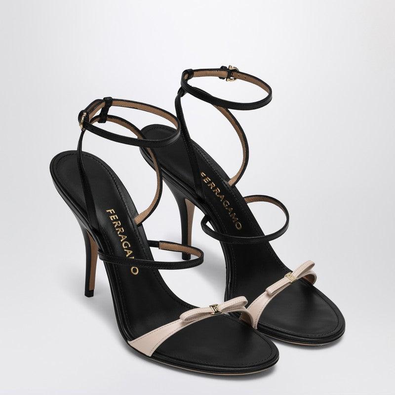 サンダル・ミュール Ferragamo Ariel 95 Black Nude High Heels Ferragamo Ariel 95/Nude High Heels in Black | Lyst